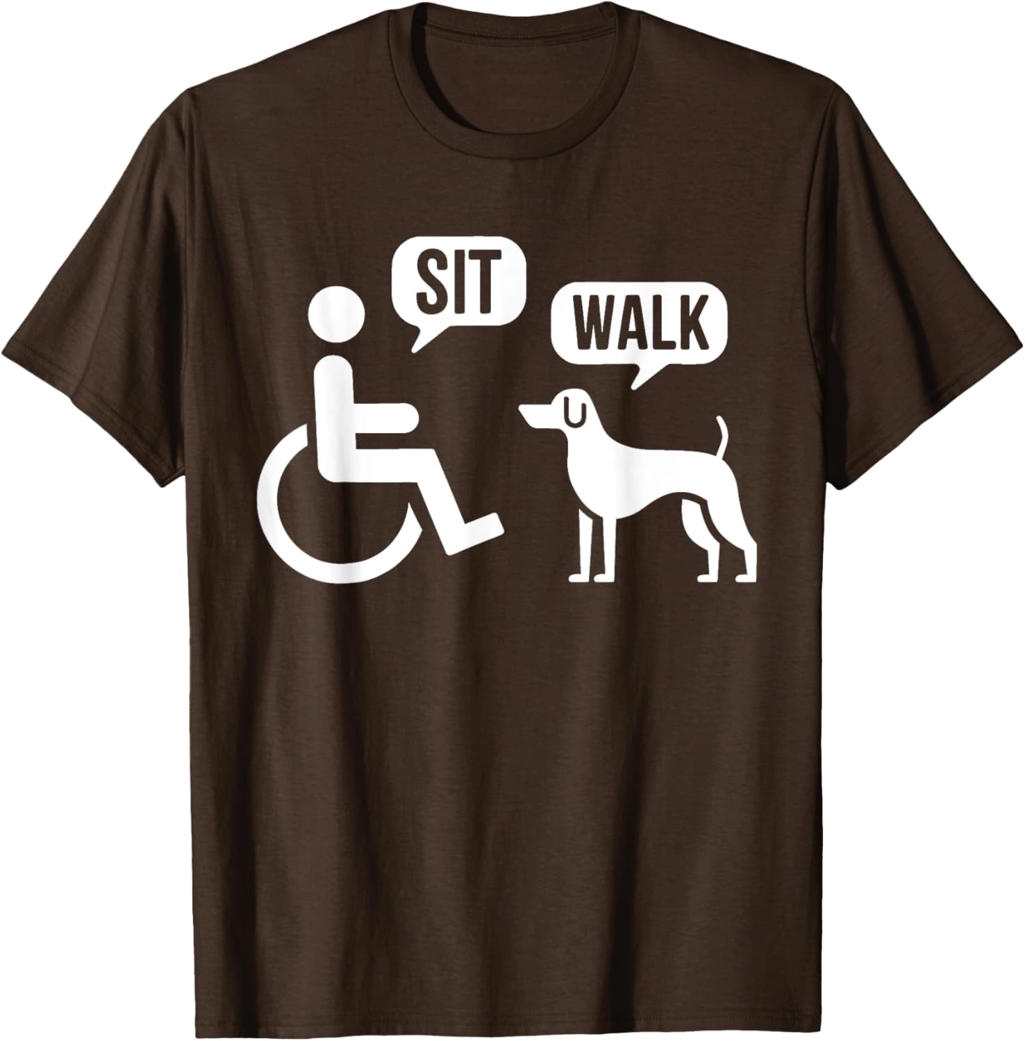 Funny Sit Walk Wheelchair User & Dog T-Shirt for Pet Lovers - 14