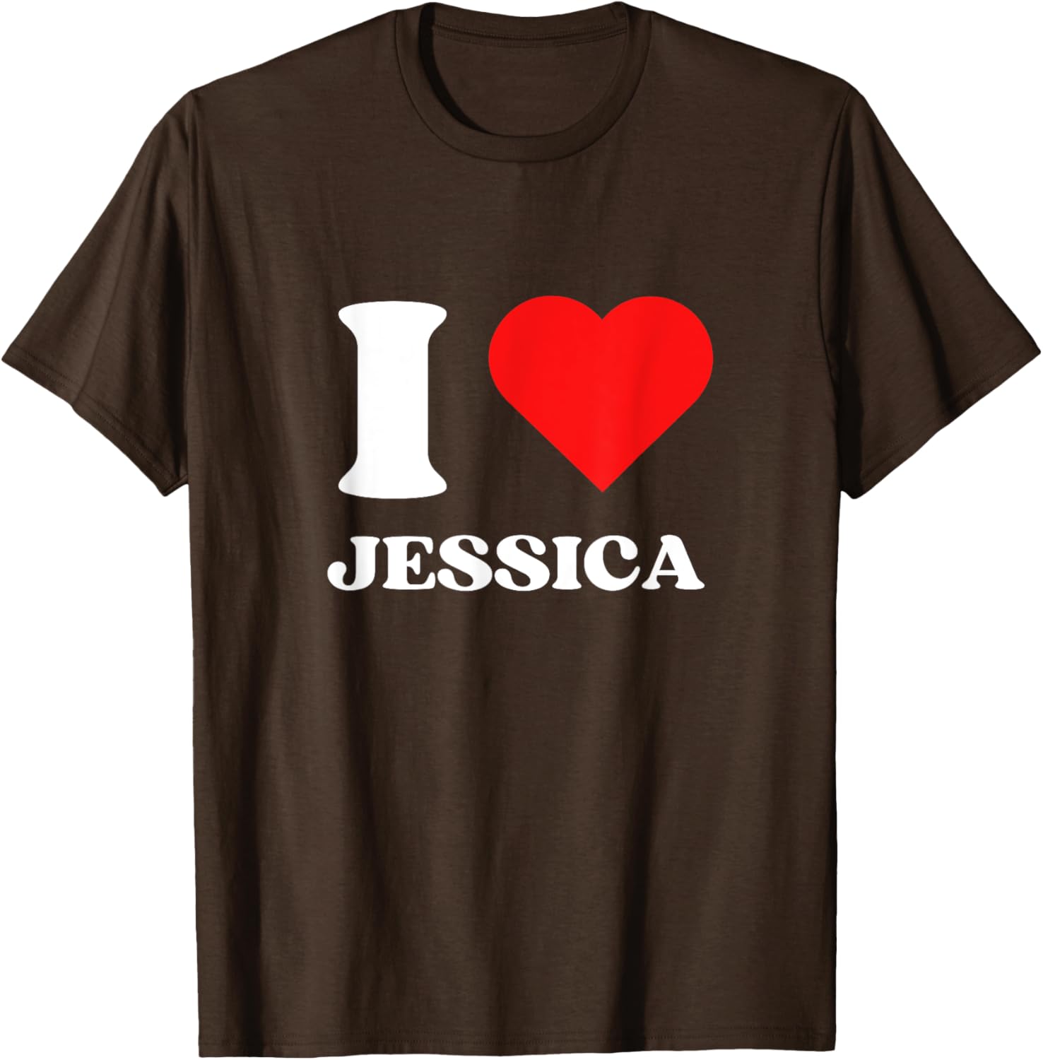 I Love Jessica Y2K Heart Graphic Valentine's Day T-Shirt for Women - 6