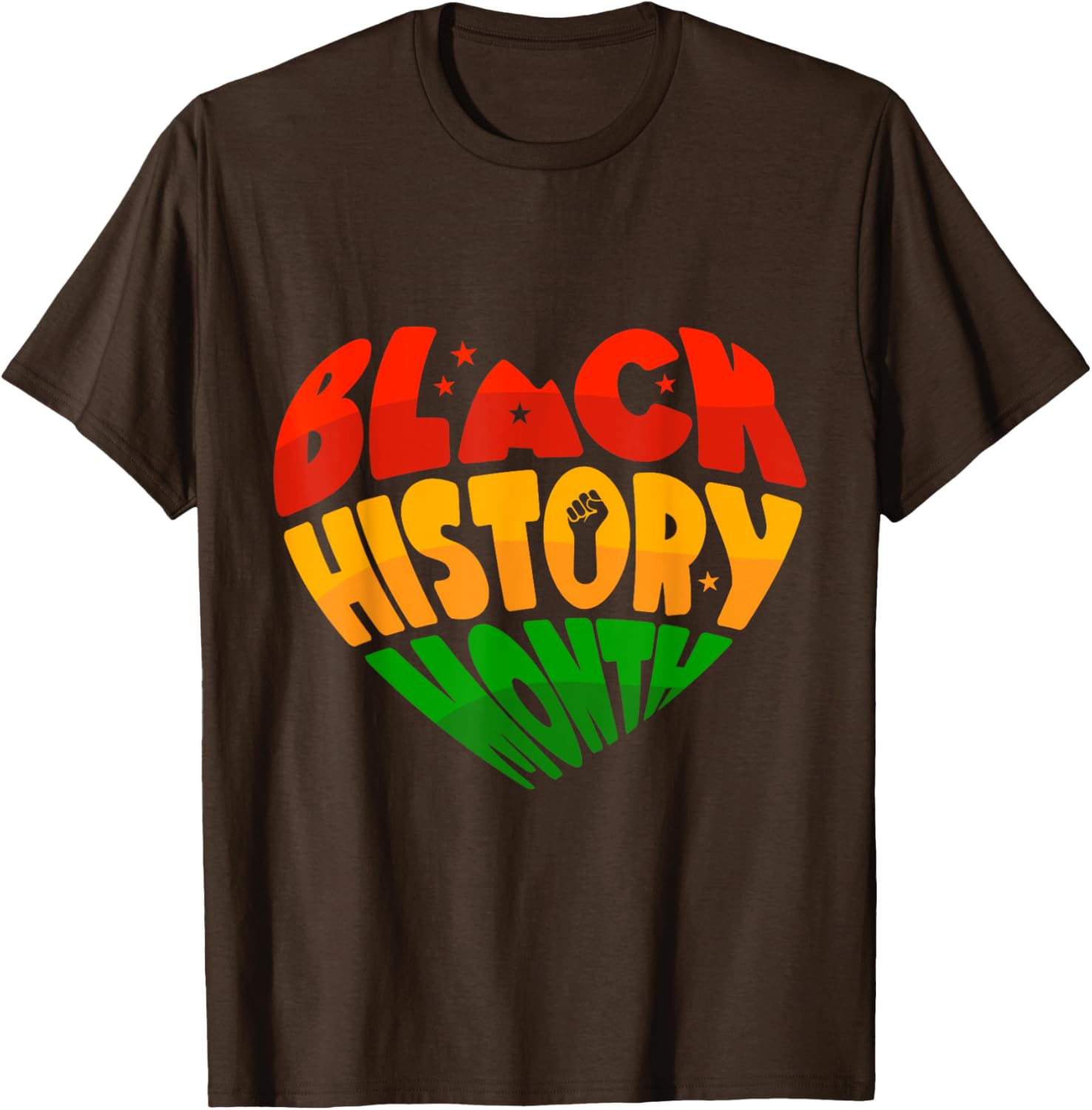 Celebrate Black History Month Heart & Fist T-Shirt for Women, Men & Kids - 8