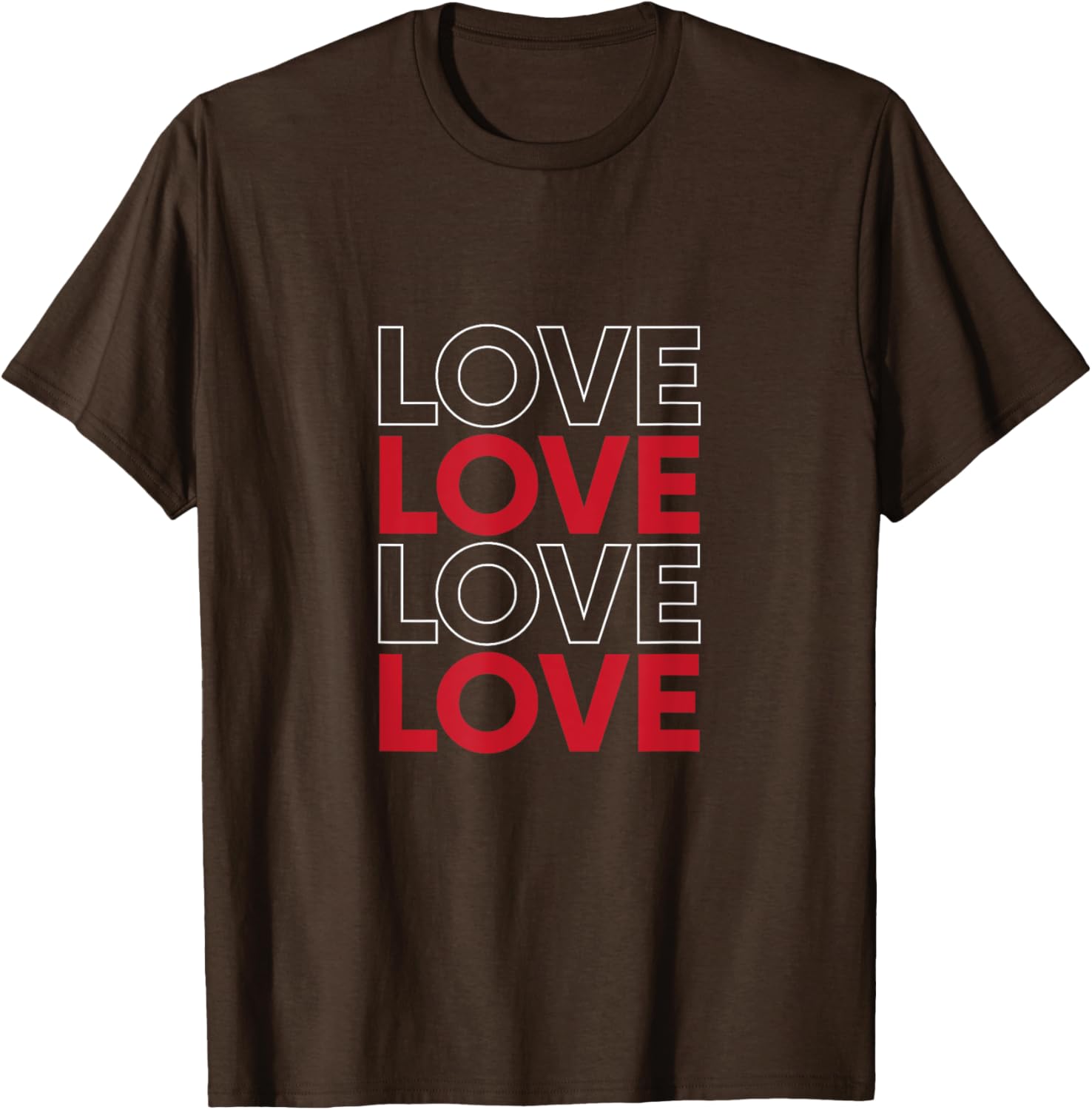 Bold Red Love Text Valentine's Matching Couple T-Shirt for Sweethearts - 13