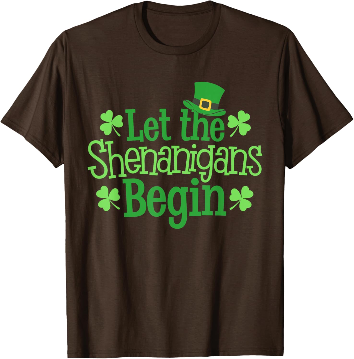 Funny Let The Shenanigans Begin St Patrick's Day Clover T-Shirt - 14