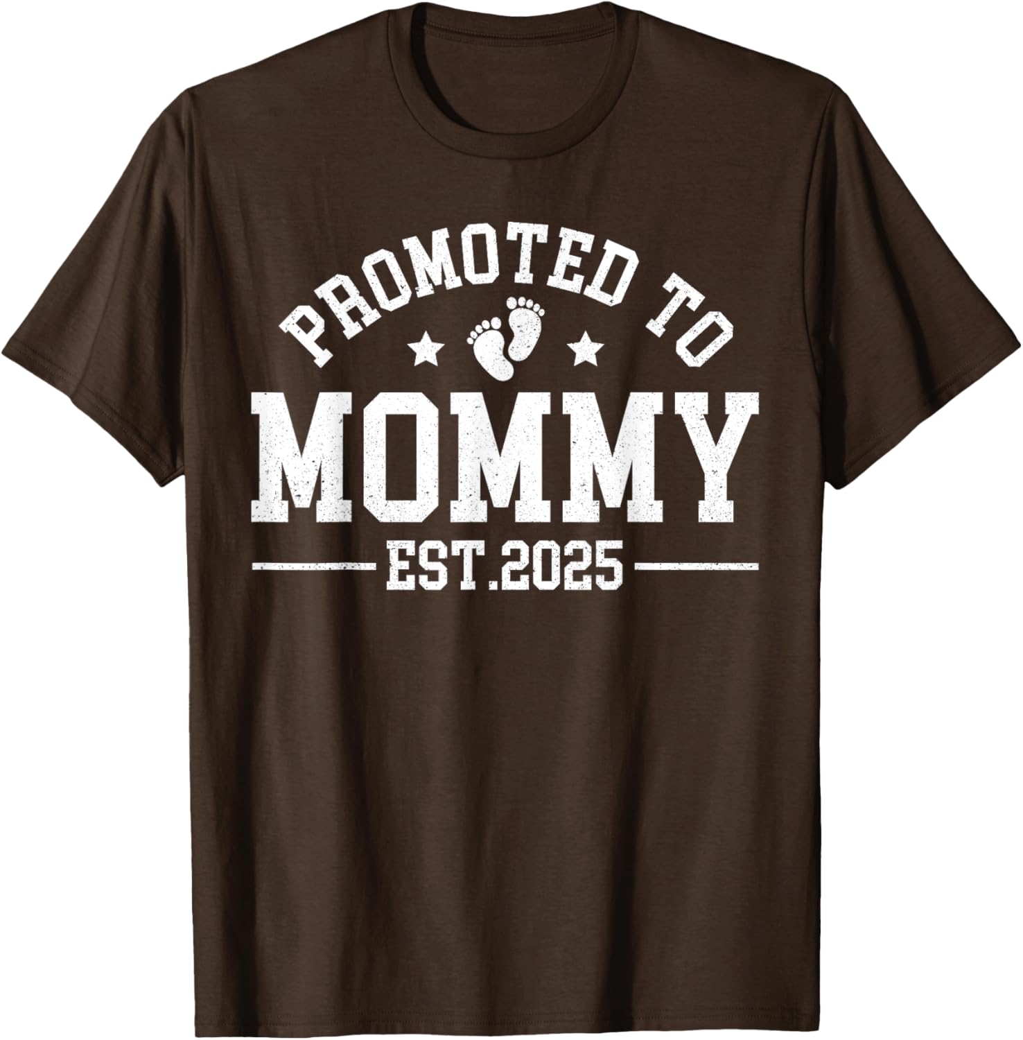 Promoted To Mommy Est 2025 Matching Baby Announcement T-Shirt - 3