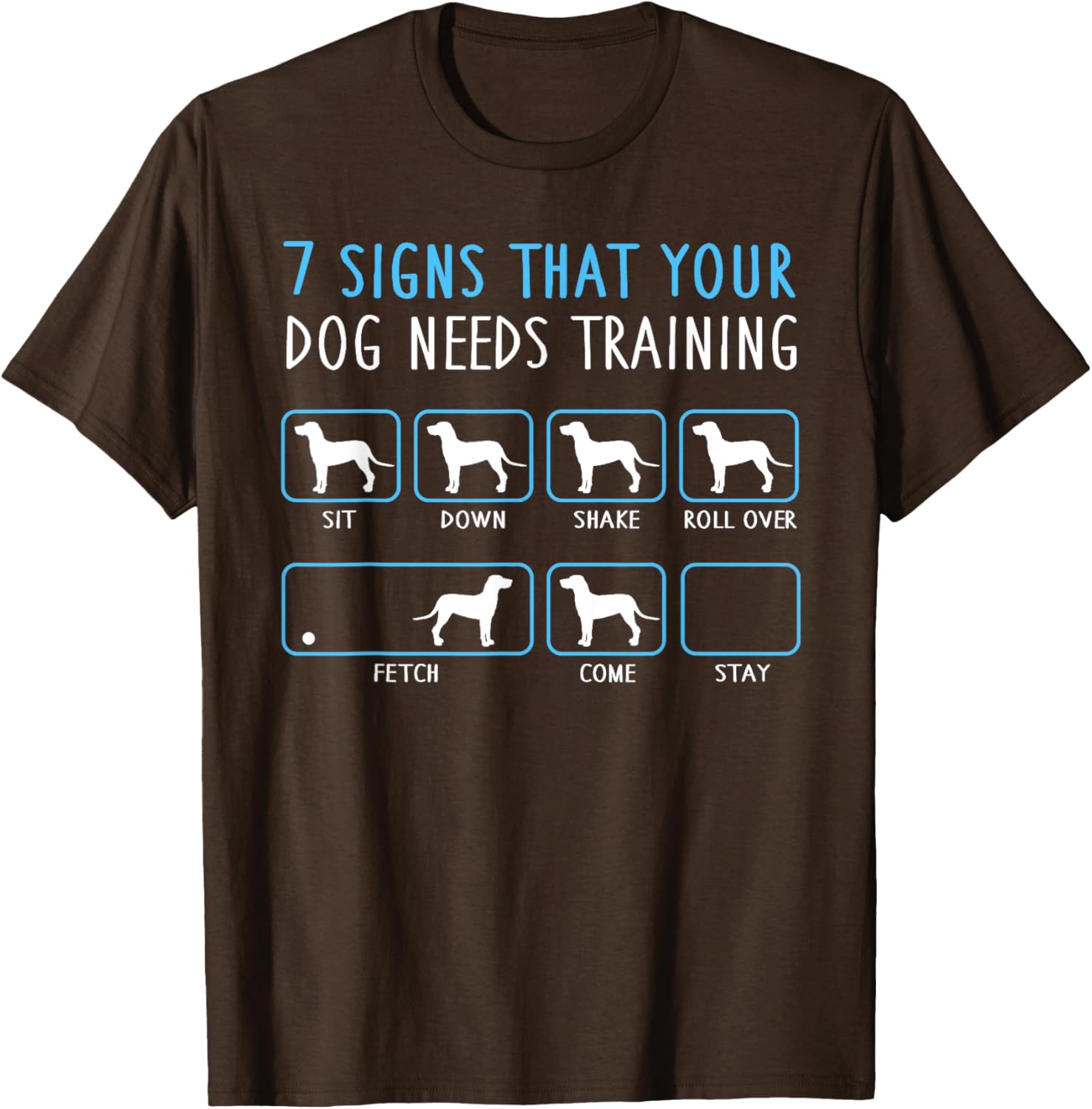 Funny Dog Training T-Shirt 7 Signs Your Pup Needs Training for Pet Lovers - 3