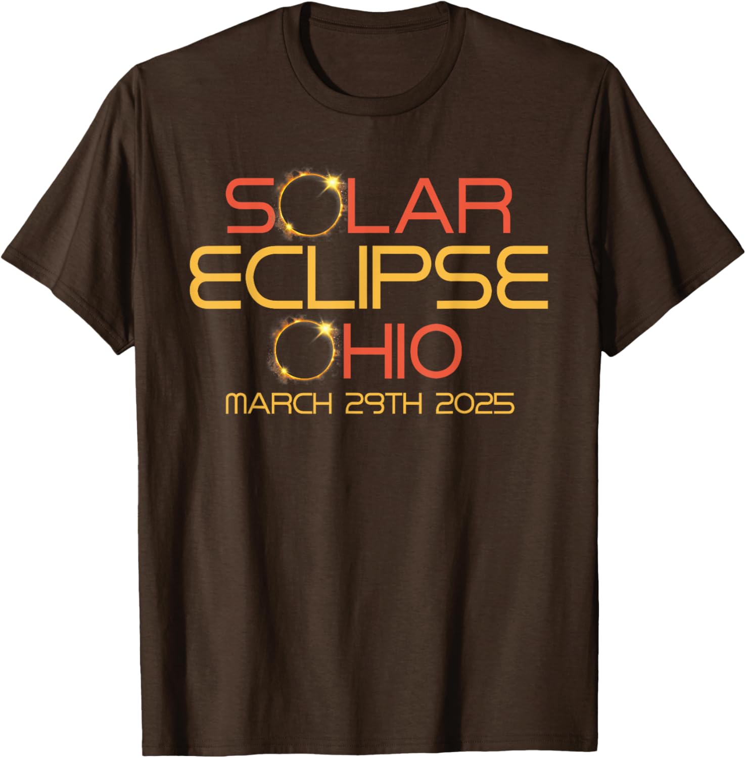 Partial Solar Eclipse March 29 2025 T-Shirt for Ohio Eclipse Fans - 8