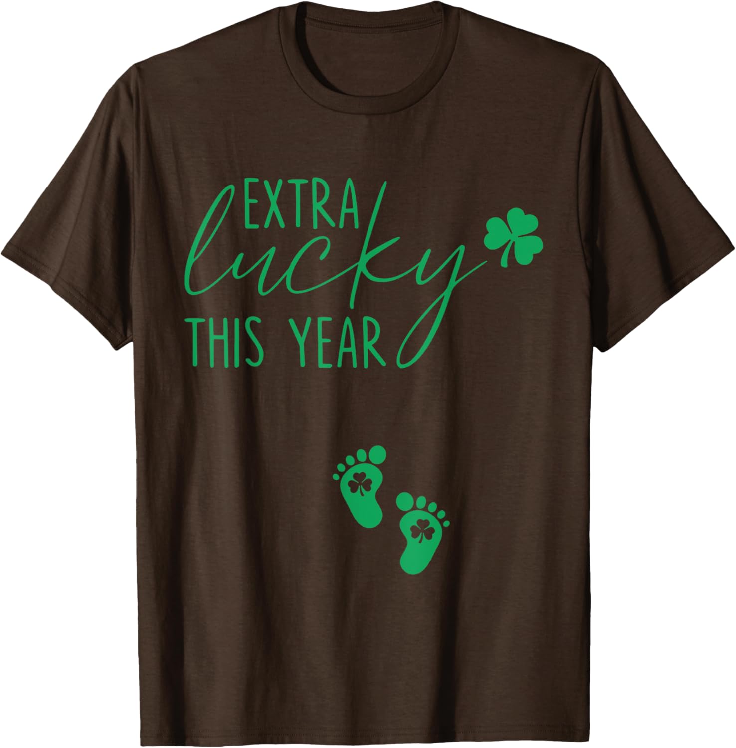 Extra Lucky St Patricks Day Pregnancy Announcement T-Shirt for Moms - 13