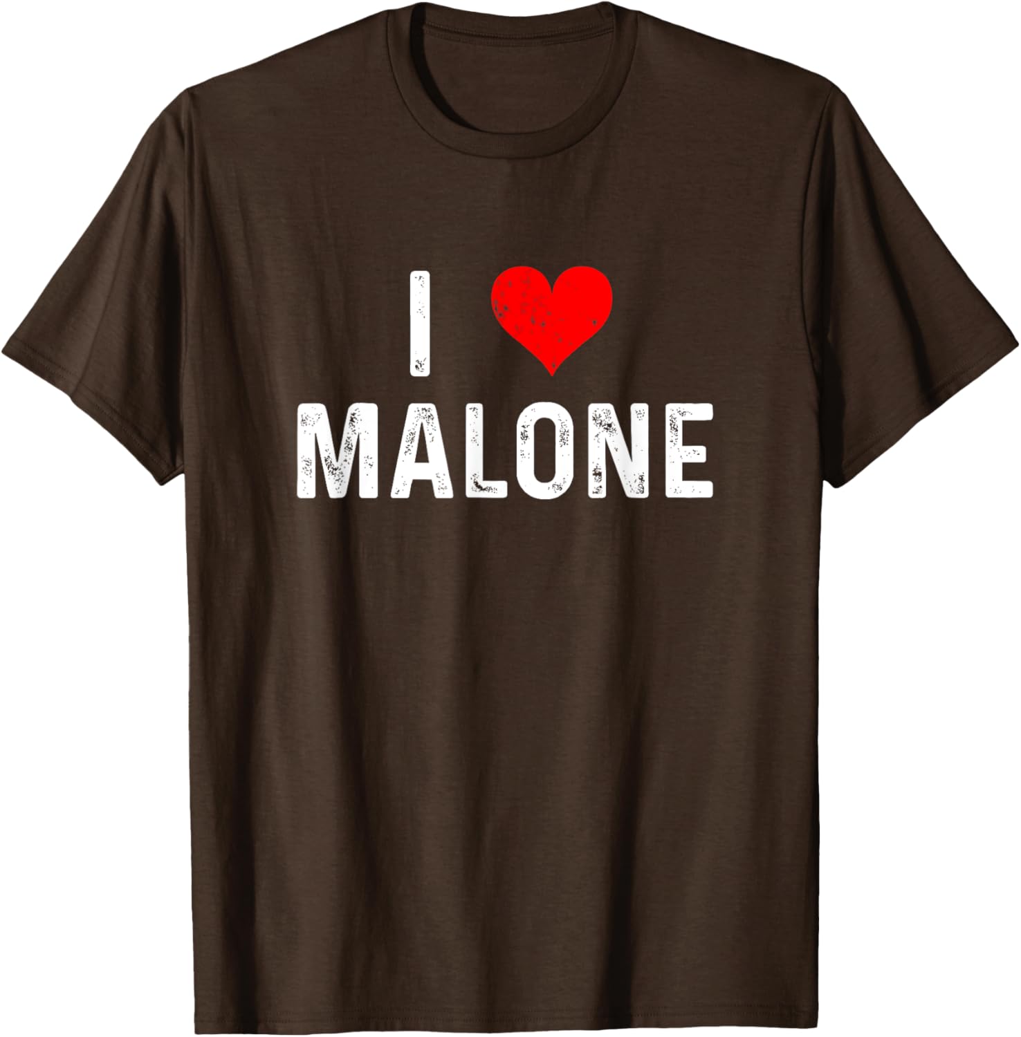 I Love Malone Heart Distressed T-Shirt for Fun and Stylish Outfits - 11