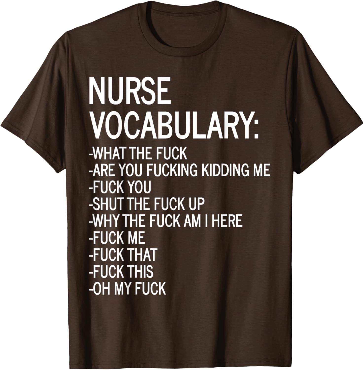 Nurse Vocabulary T-Shirt for Medical Professionals and Nursing Students - 11