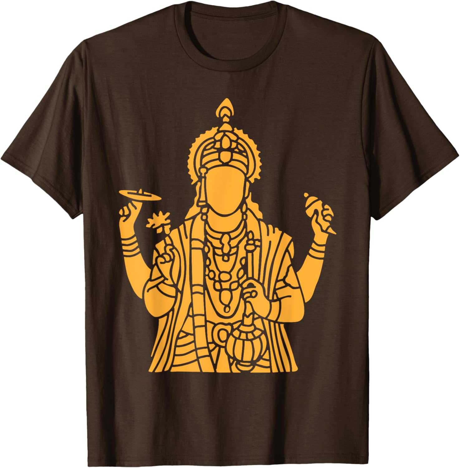 Vishnu Narayana Silhouette T-Shirt for Divine Pooja and Spiritual Wear - 3