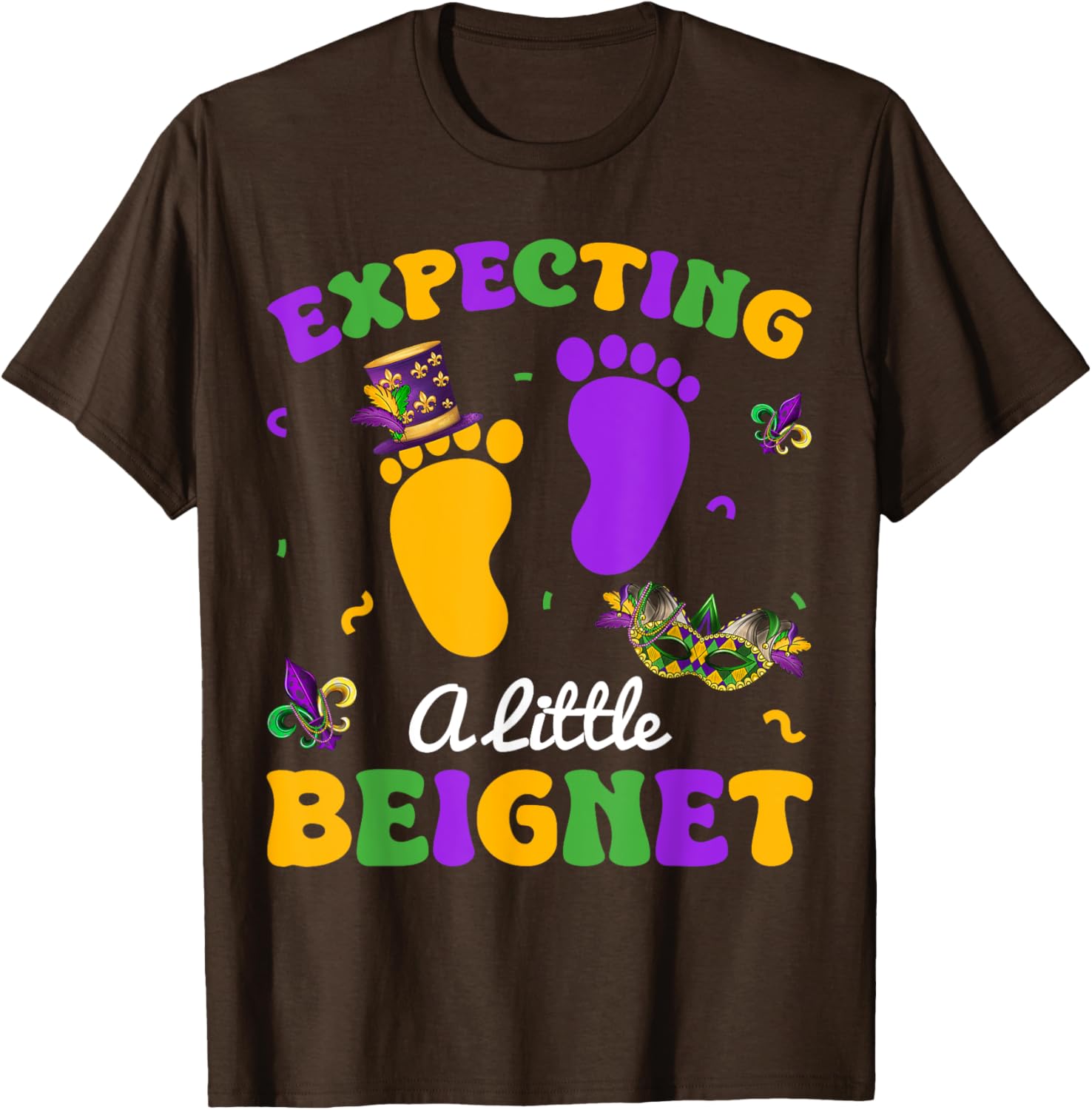 Expecting Baby Beignet Mardi Gras T-Shirt for Fun Pregnancy Celebrations - 7