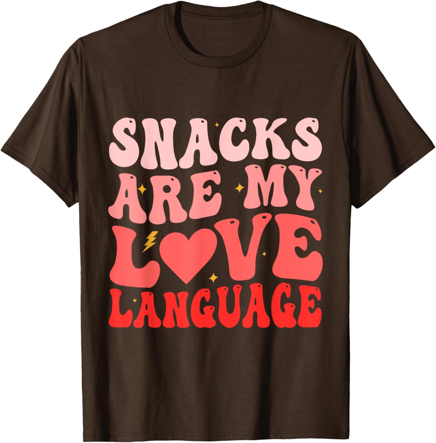 Funny Snacks Are My Love Language Valentine's Day T-Shirt for Foodies - 11