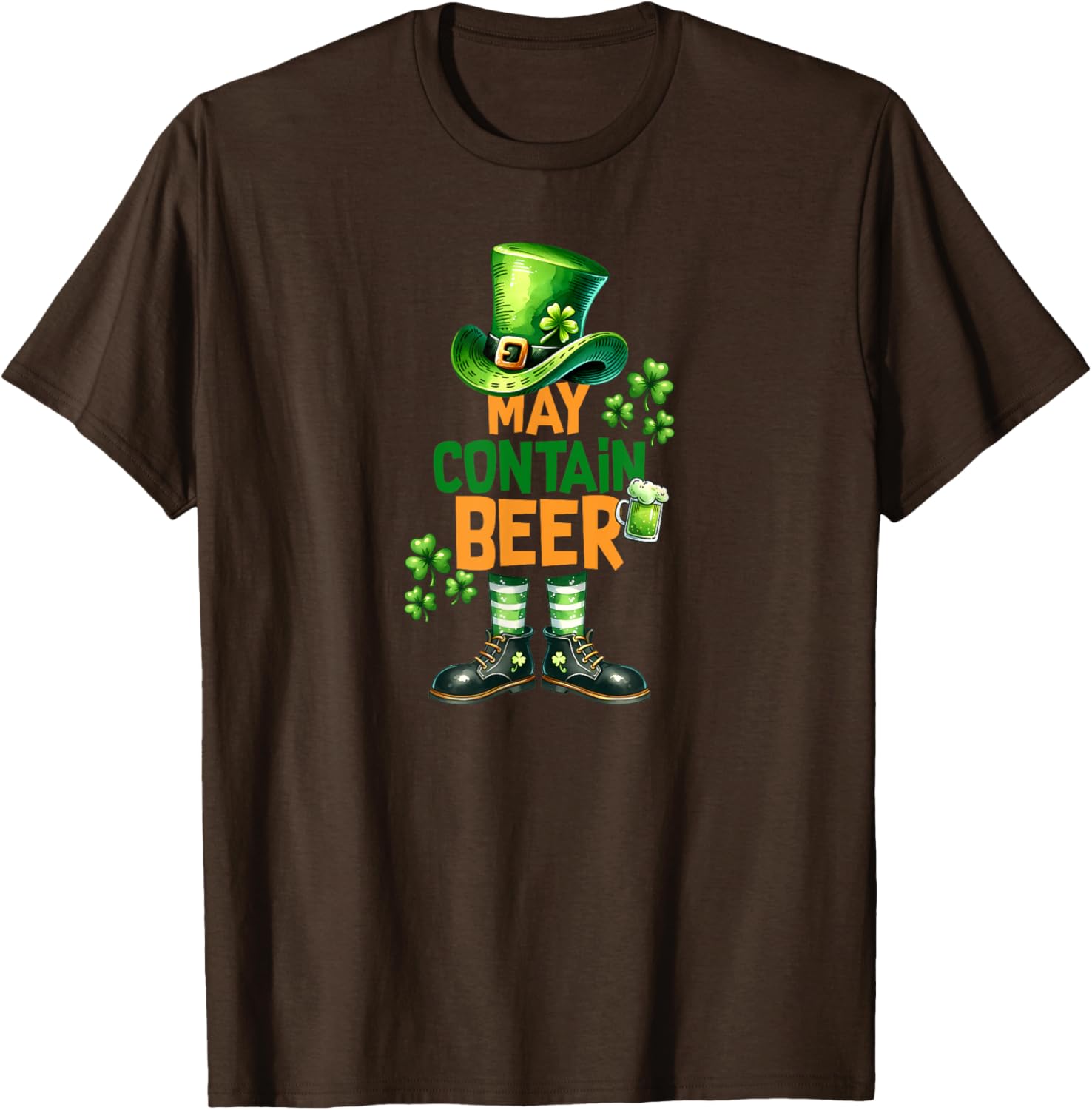 Funny May Contain Beer St Patrick's Day T-Shirt for Celebrations - 6