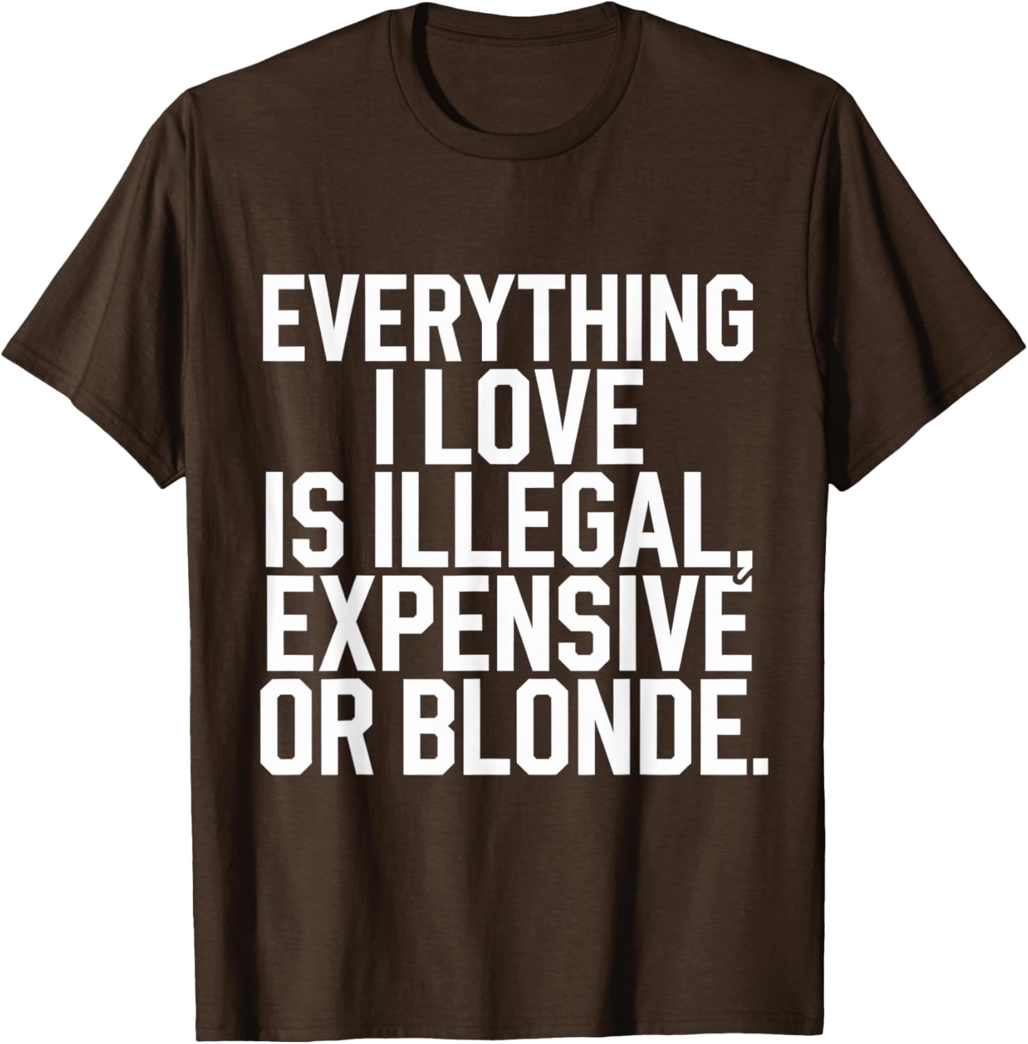 Everything I Love Is Illegal Expensive Or Blonde Graphic Tee Shirt - 7