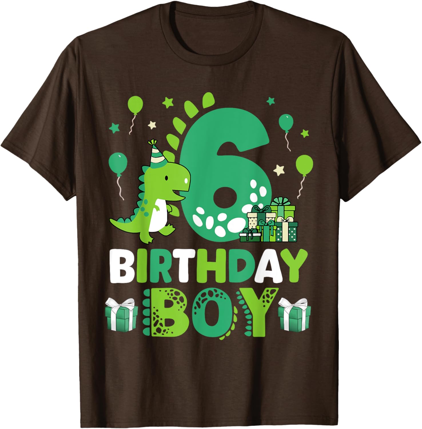 Adorable T Rex Dinosaur Shirt for Boys 6th Birthday Celebration - 10
