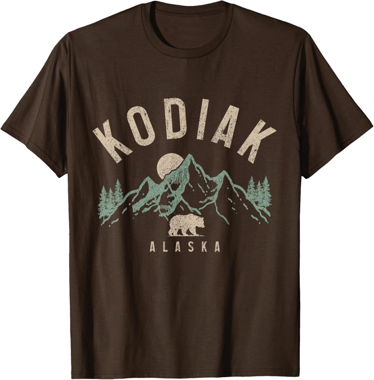 Kodiak Alaska Vintage Bear Mountains T-Shirt for Nature Lovers - 10