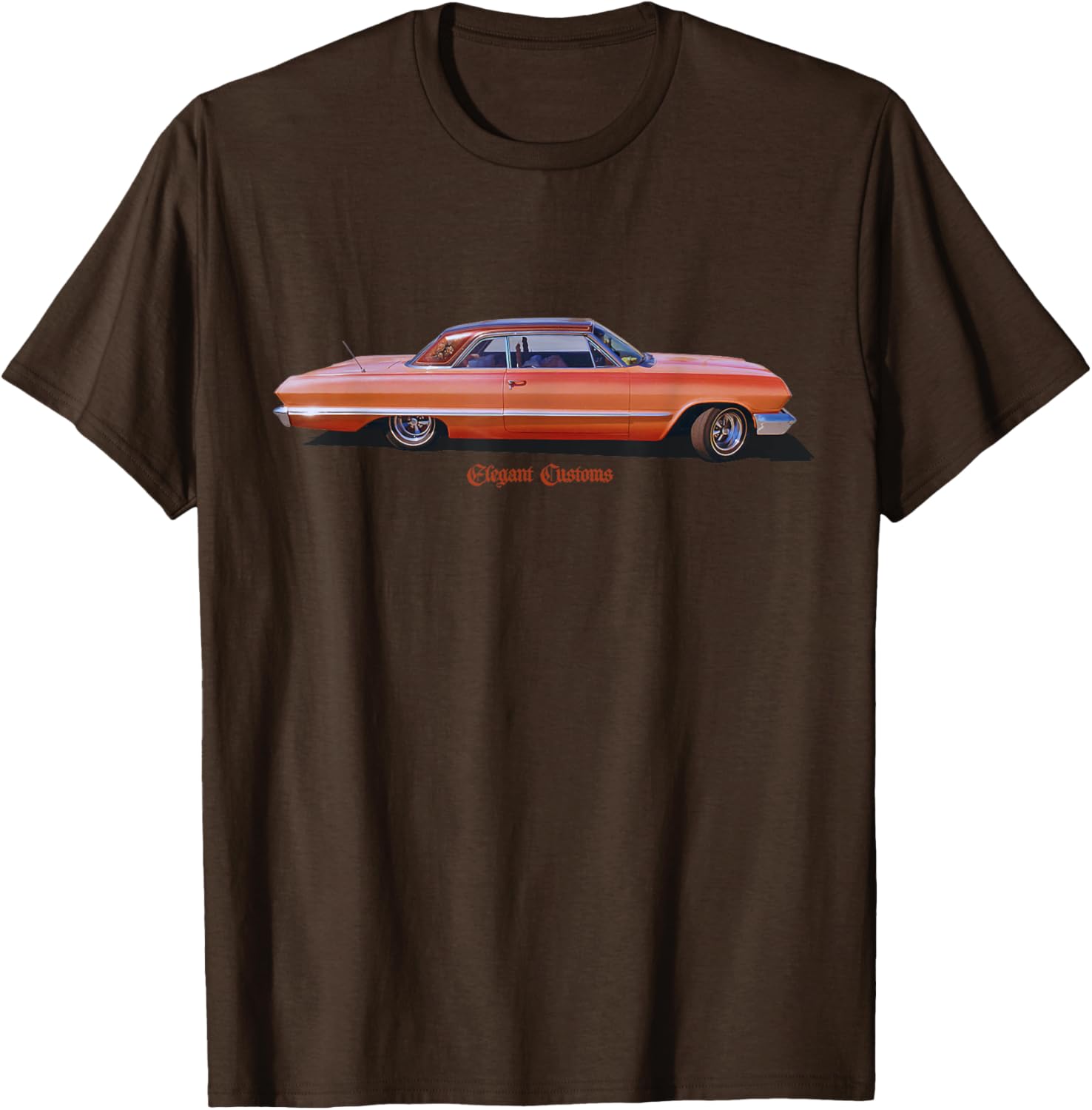 1963 Impala Tangerine Dream Low Rider Kustom T-Shirt for Car Lovers - 2