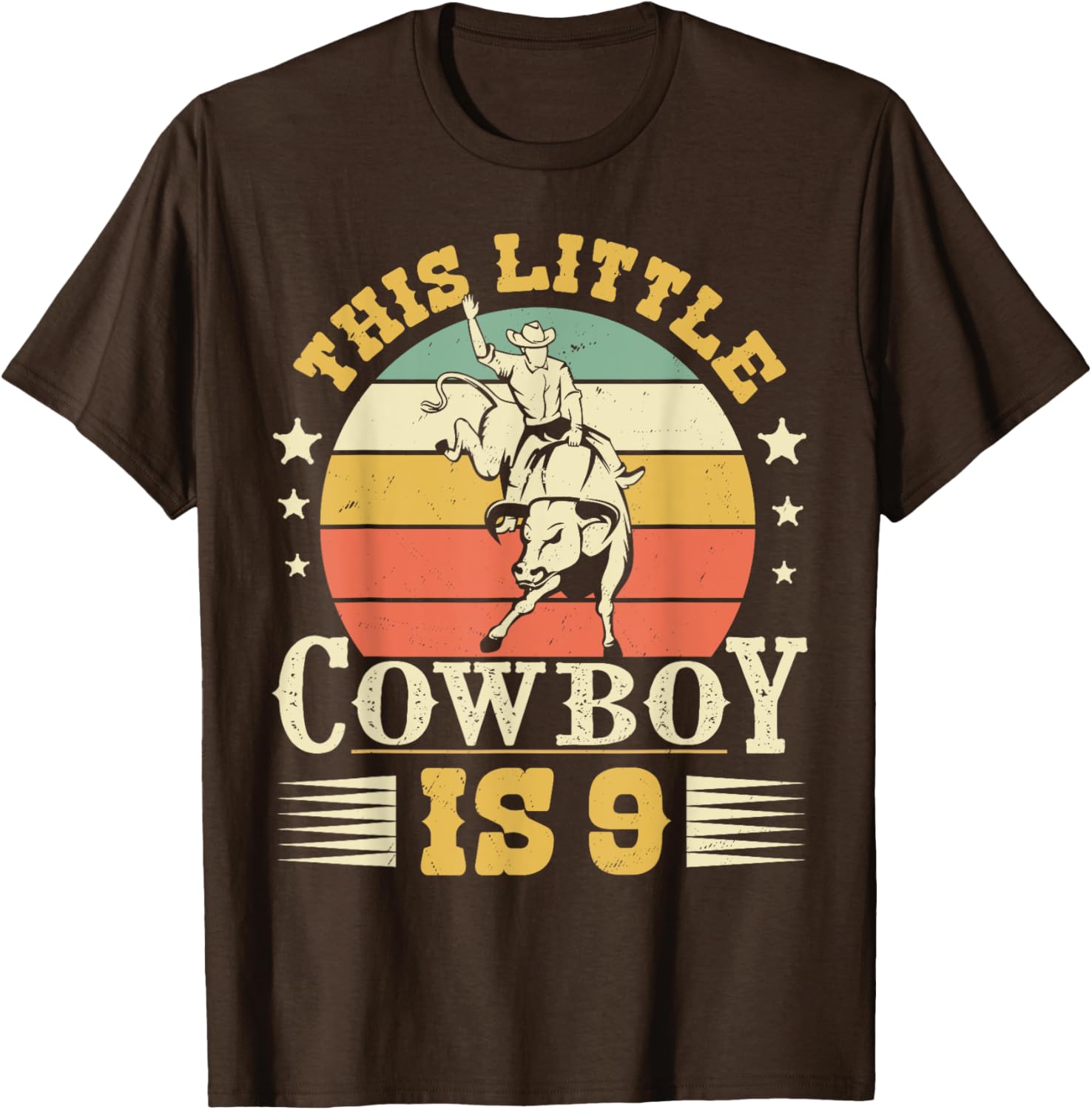 Little Cowboy 9th Birthday T-Shirt for Western Rodeo Fun - 7