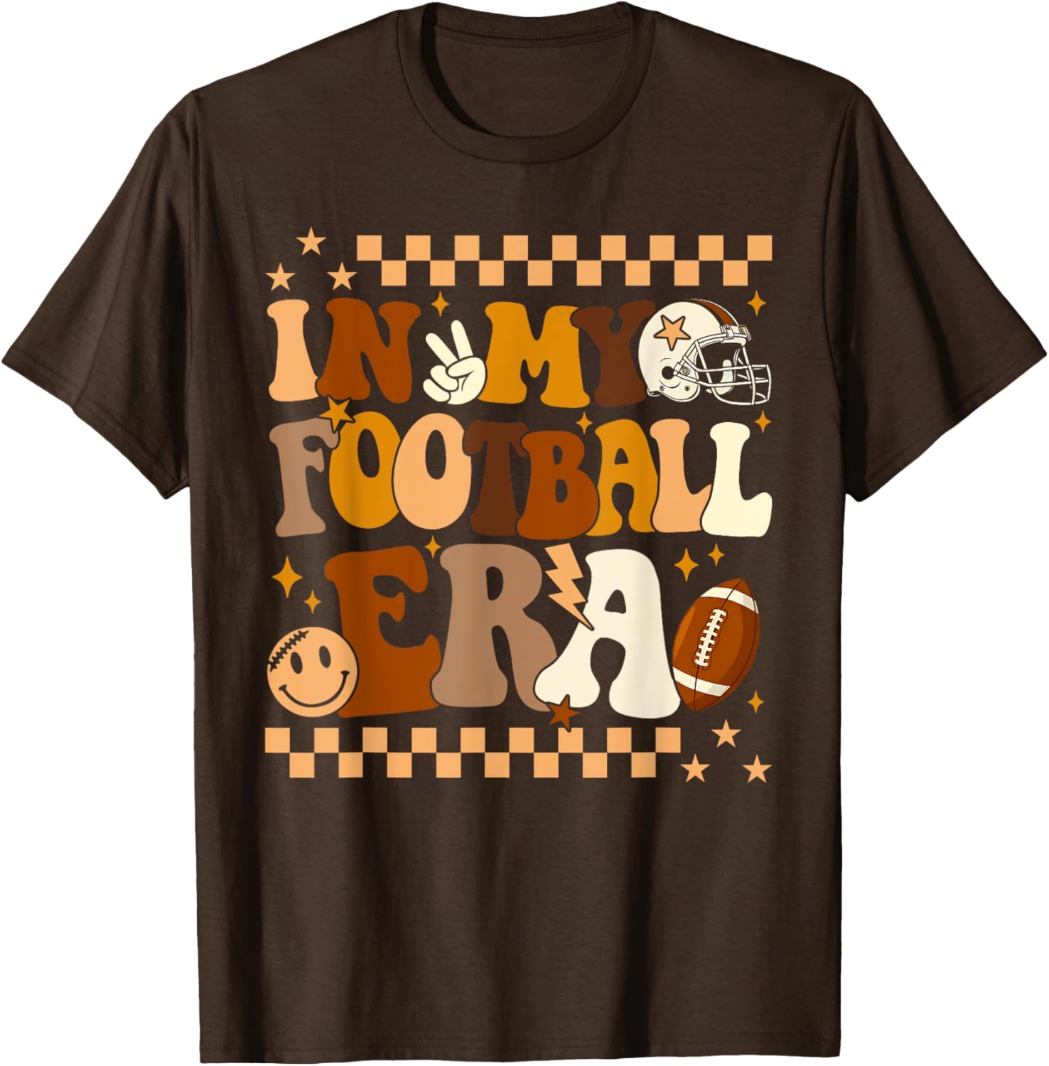 Groovy In My Football Era T-Shirt for Men, Women, and Kids Football Fans - 5