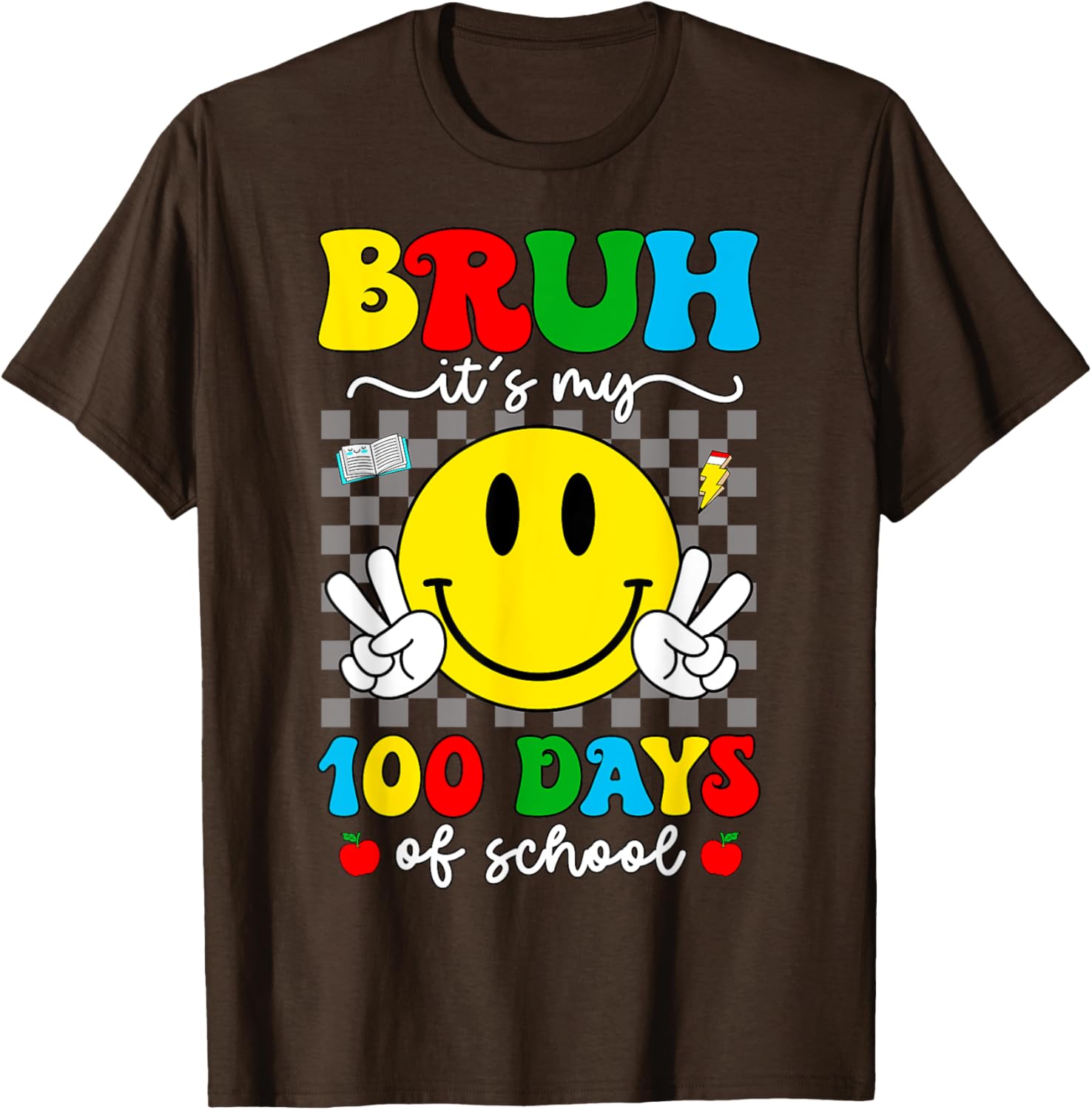 100 Days of School T-Shirt for Kids - Bruh It's My 100 Days Smarter! - 24
