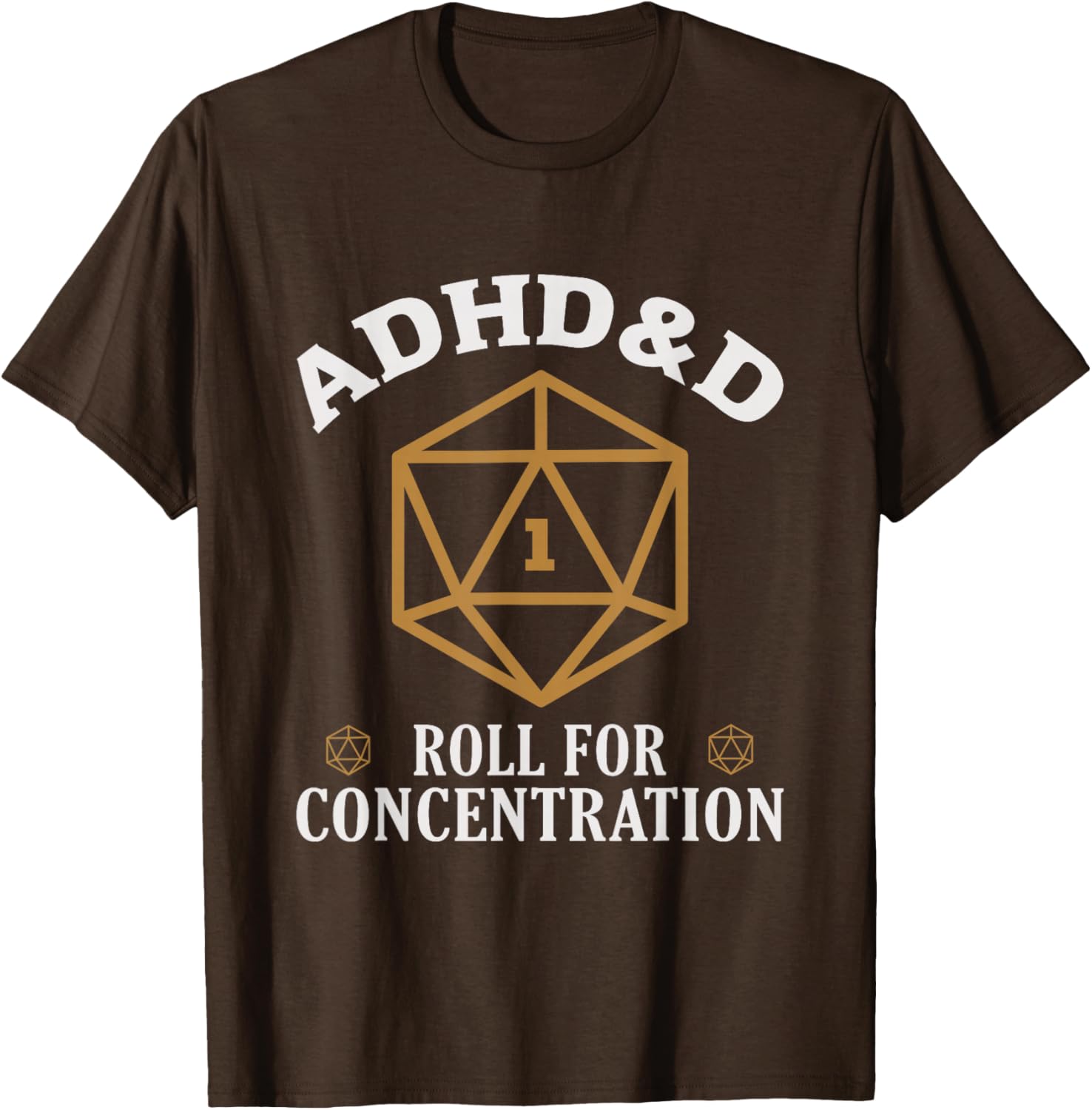 ADHD&D Roll For Concentration Funny Gamer T-Shirt for Tabletop Fans - 6