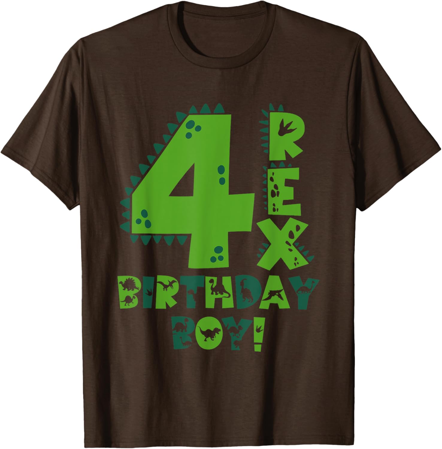 Fun Four Rex Dinosaur T-Shirt for 4-Year-Old Birthday Boys - 17