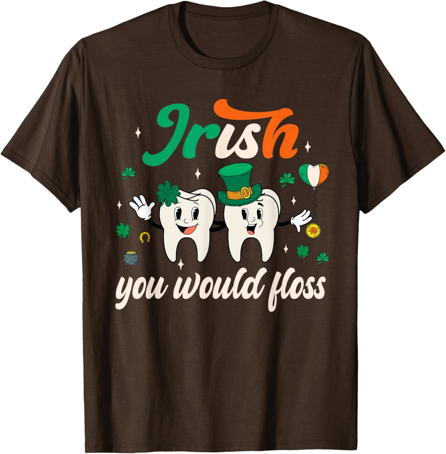 Retro Groovy Irish Dentist Tooth Patrick's T-Shirt for Fun Dental Style - 22