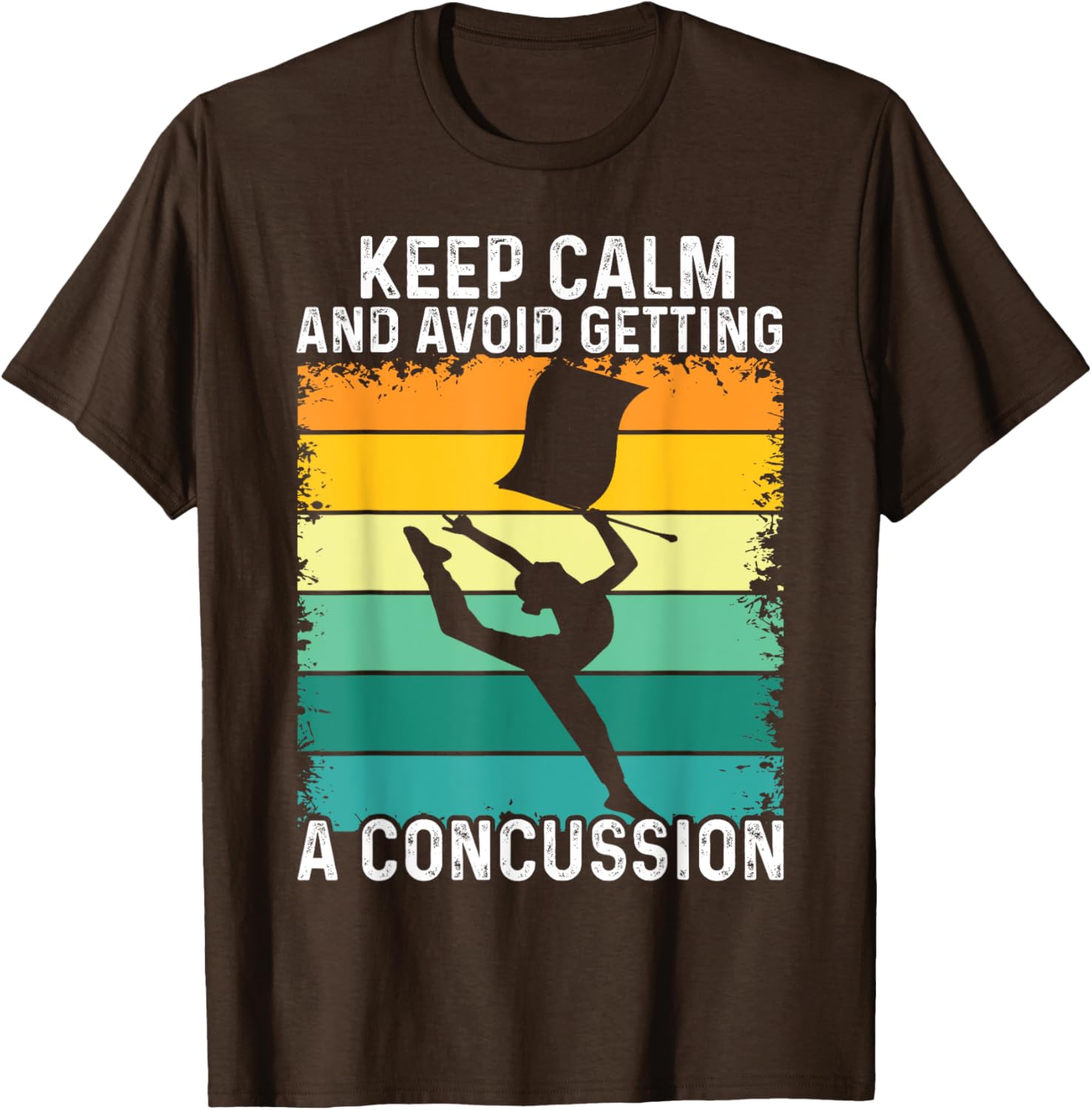 Keep Calm Avoid Concussion Retro Graphic T-Shirt for Sports Enthusiasts - 2