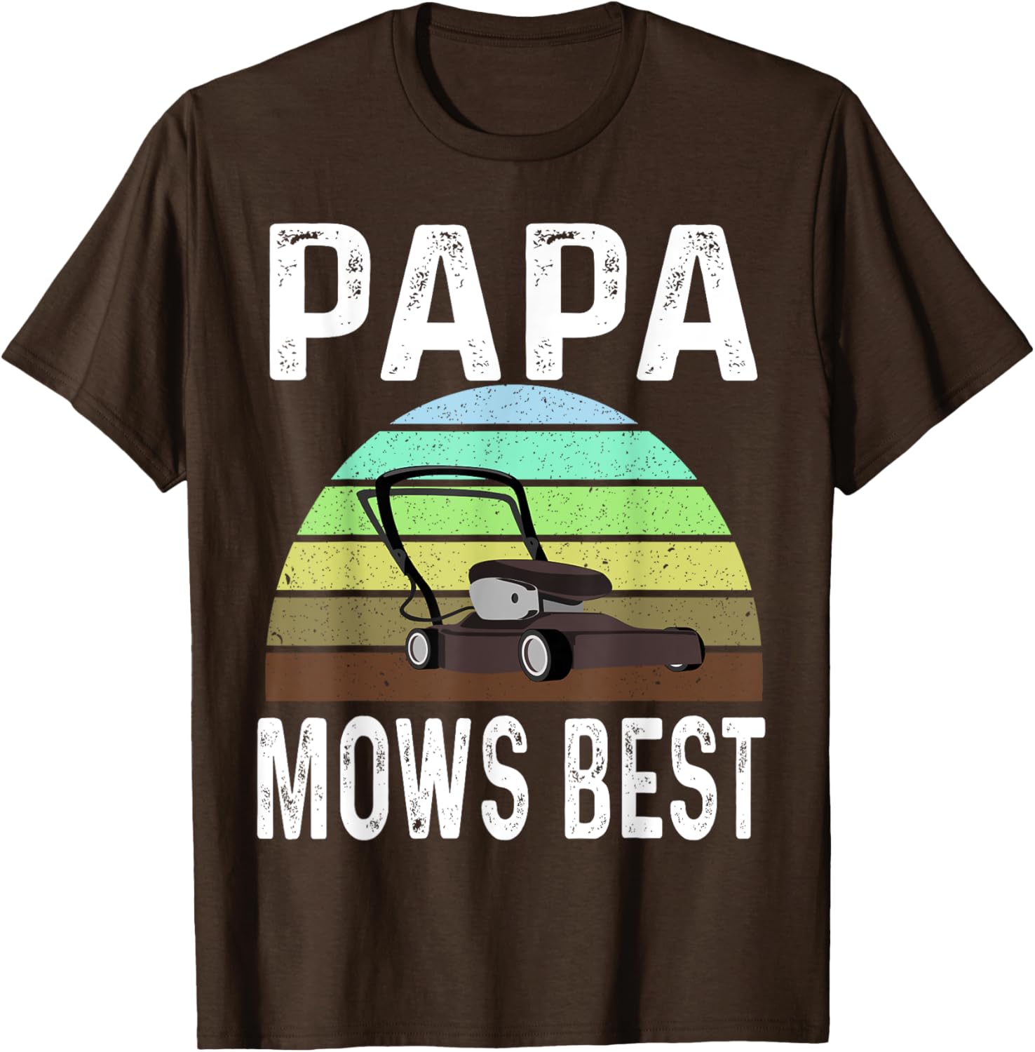 Funny Papa Mows Best Lawn Care Dad T-Shirt for Lawn Mowing Lovers - 11