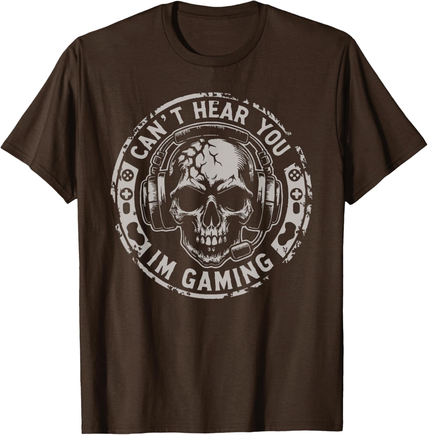 Funny Gamer Skull T-Shirt Cant Hear You Im Gaming Perfect for Gamers - 4