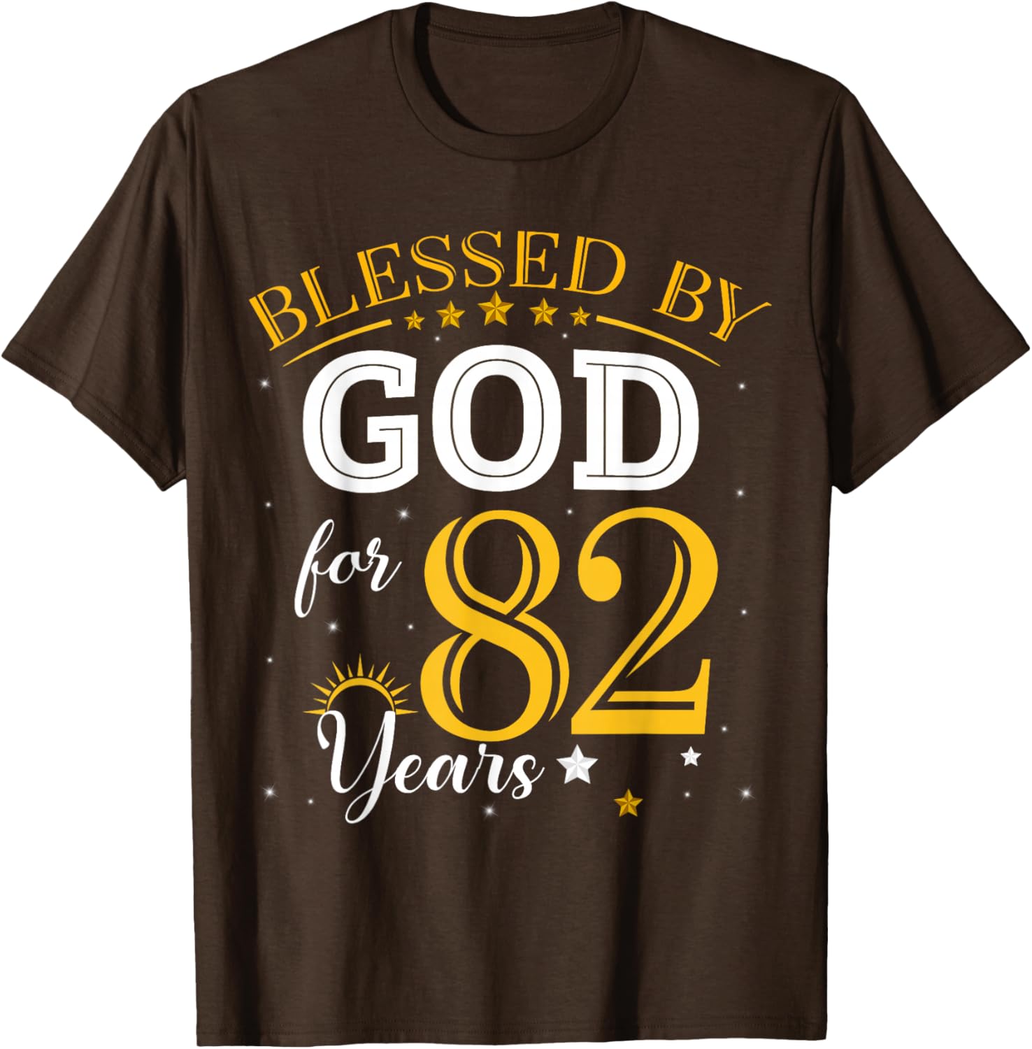 Vintage Blessed by God T-Shirt for 82nd Birthday Celebration Girl - 1