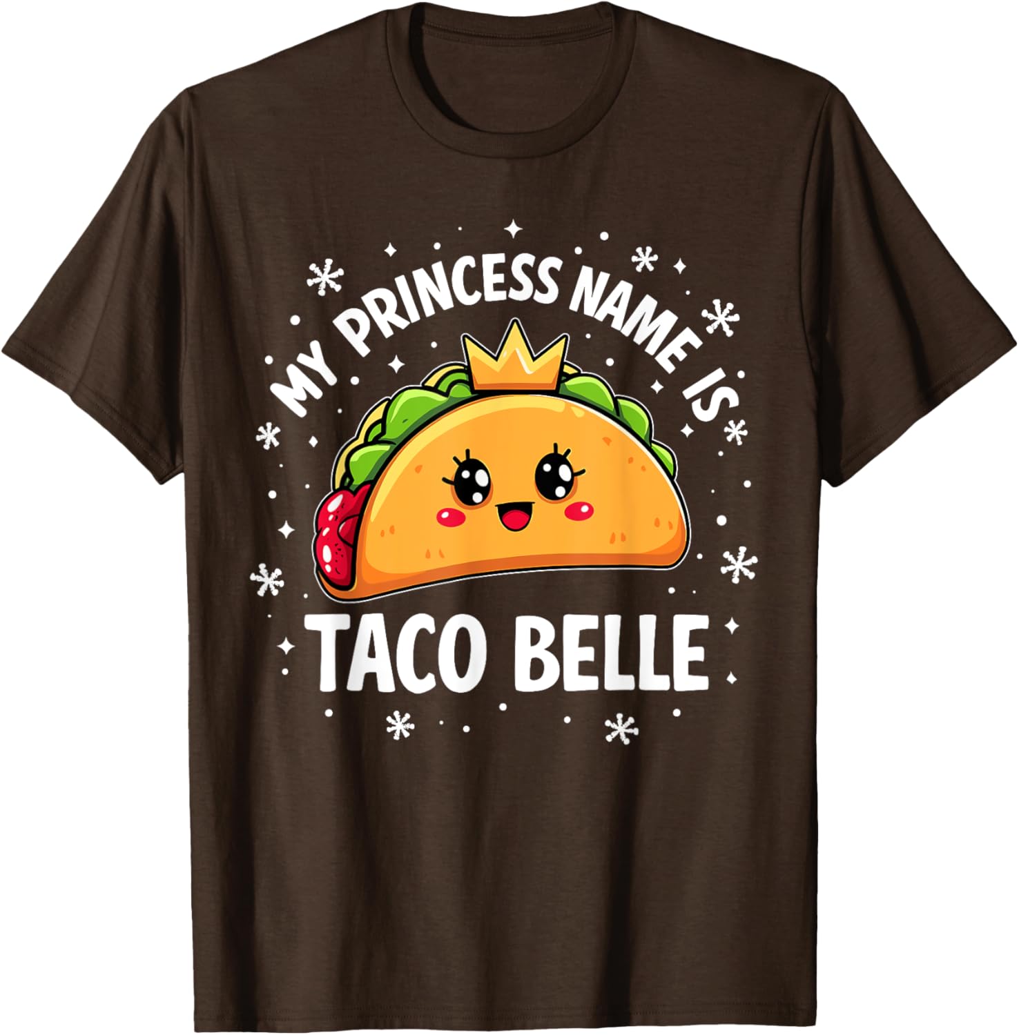 Funny Taco Belle Graphic T-Shirt for Taco Lovers and Foodies - 4