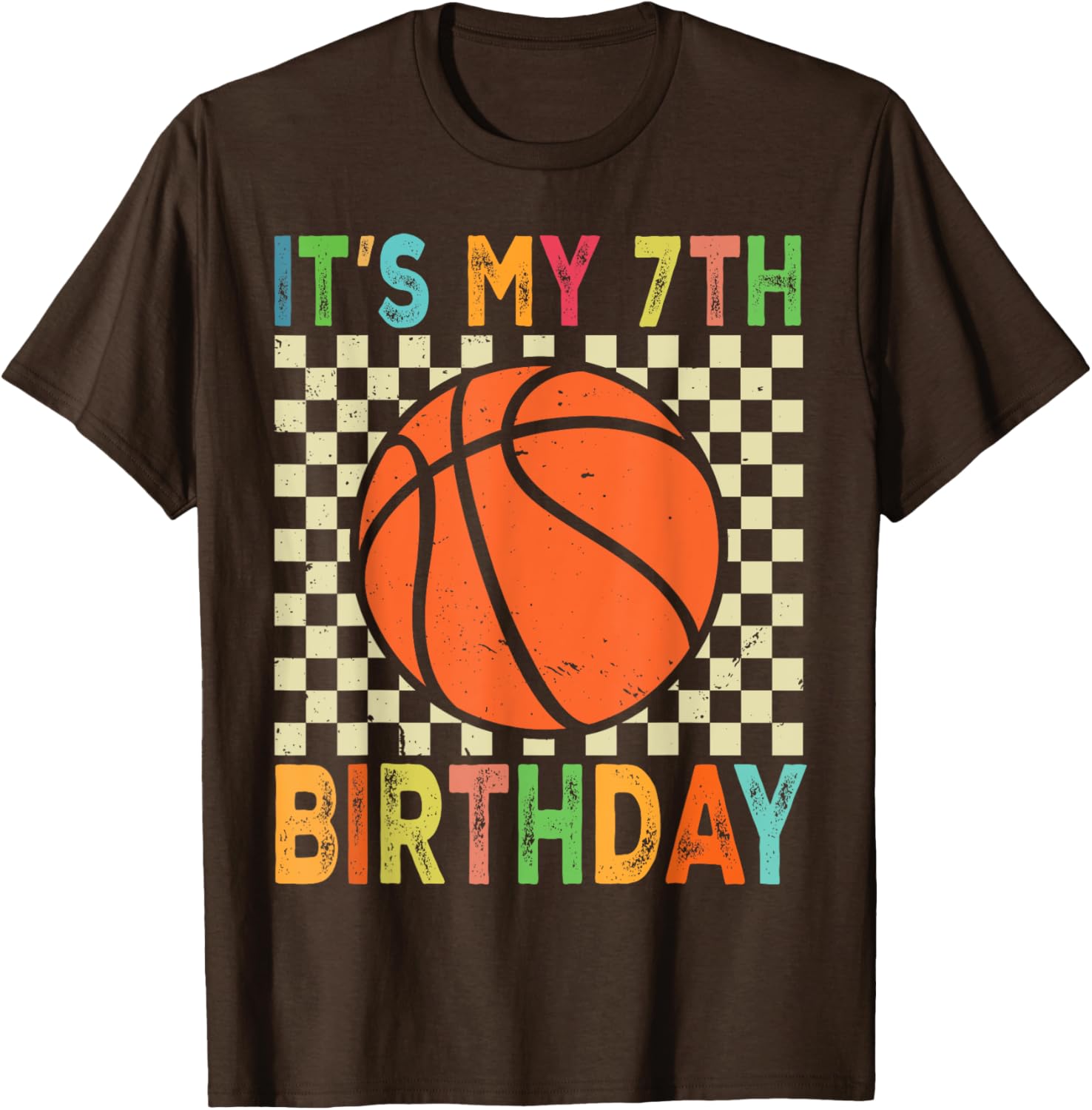 7th Birthday Basketball T-Shirt for Young Players and Fans - 3
