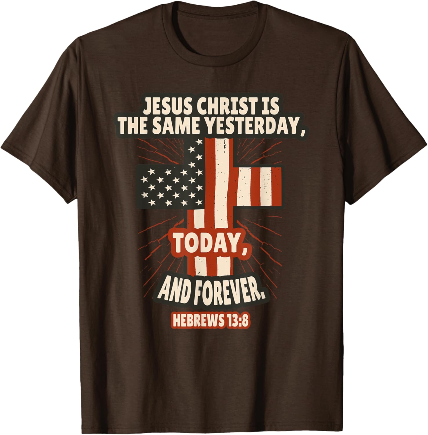 Hebrews 13:8 Inspirational Bible Verse T-Shirt for Faith-Filled Style - 9