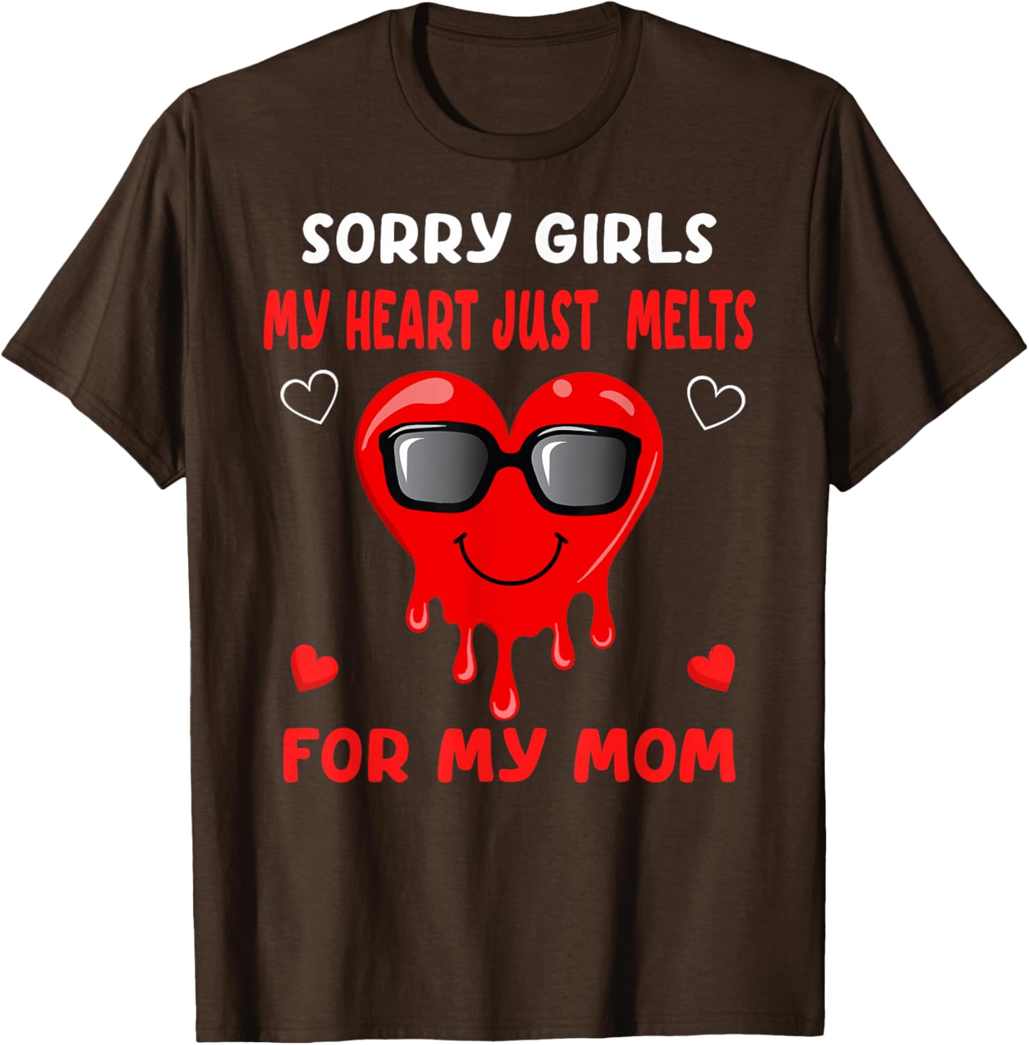 Valentine's Day Boys T-Shirt My Heart Melts for Mom Cute Gift - 2