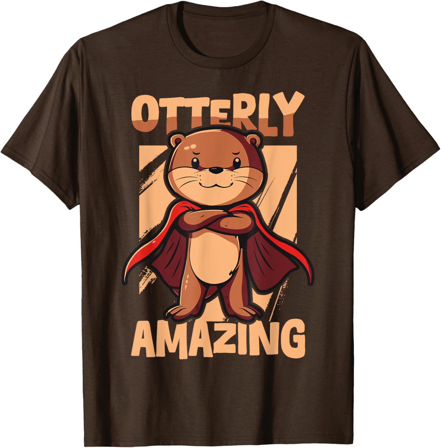 Otterly Amazing Superhero Cape T-Shirt for Kids - Perfect Gift for Otter Lovers - 3