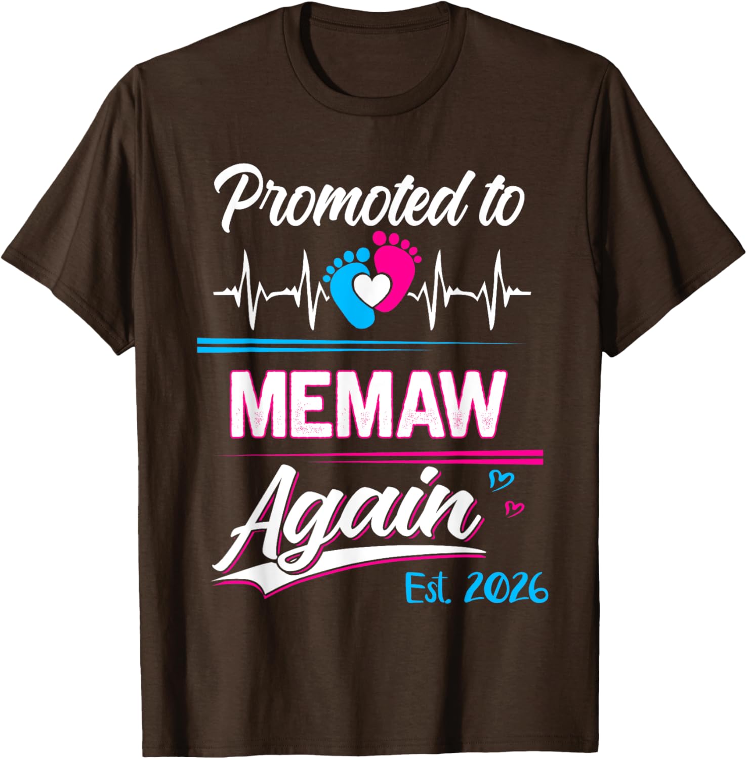 Promoted to Memaw Again 2026 Funny Pregnancy Announcement T-Shirt - 21
