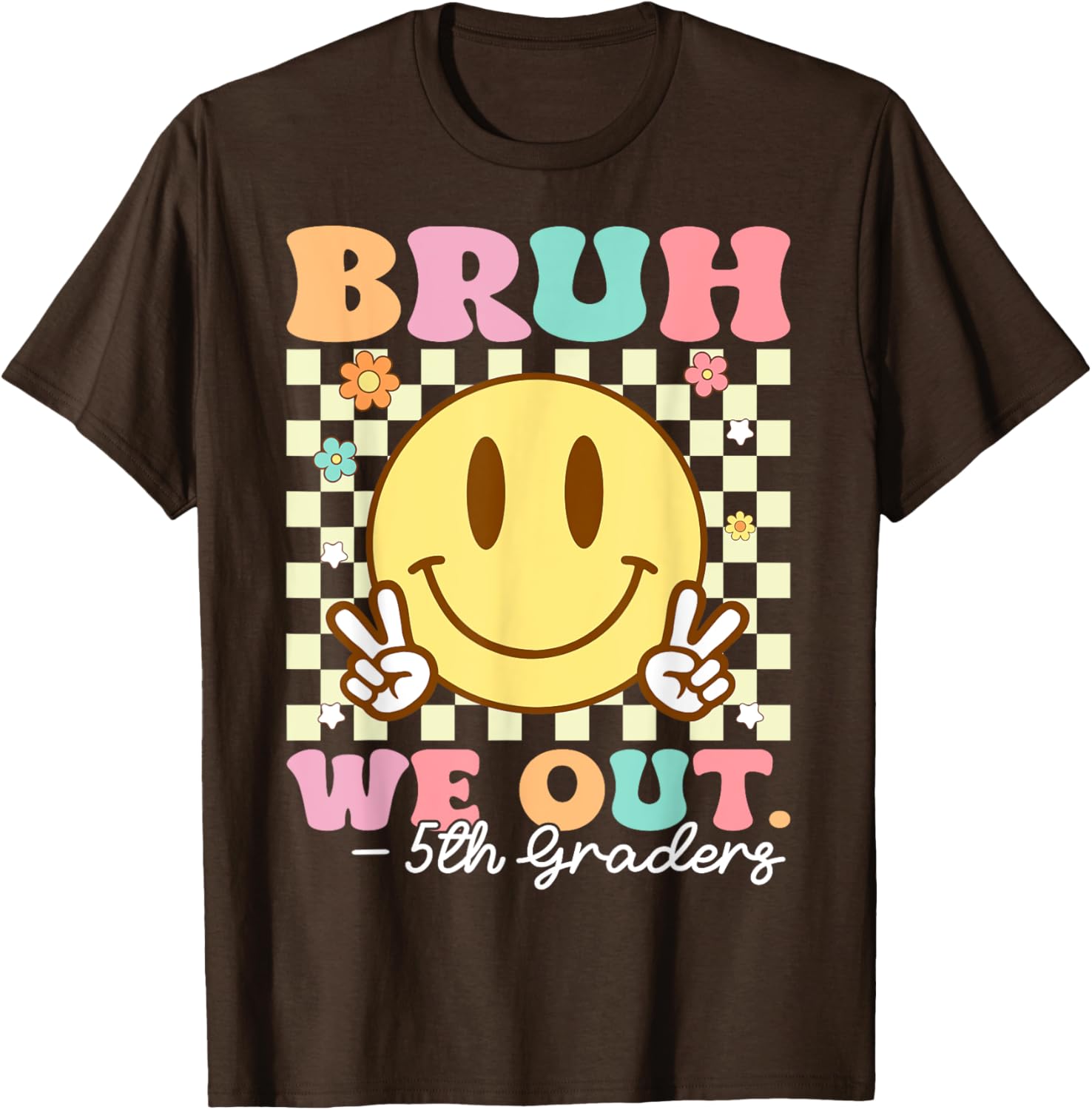 Bruh We Out Class of 2025 5th Grade Graduation T-Shirt for Kids - 12