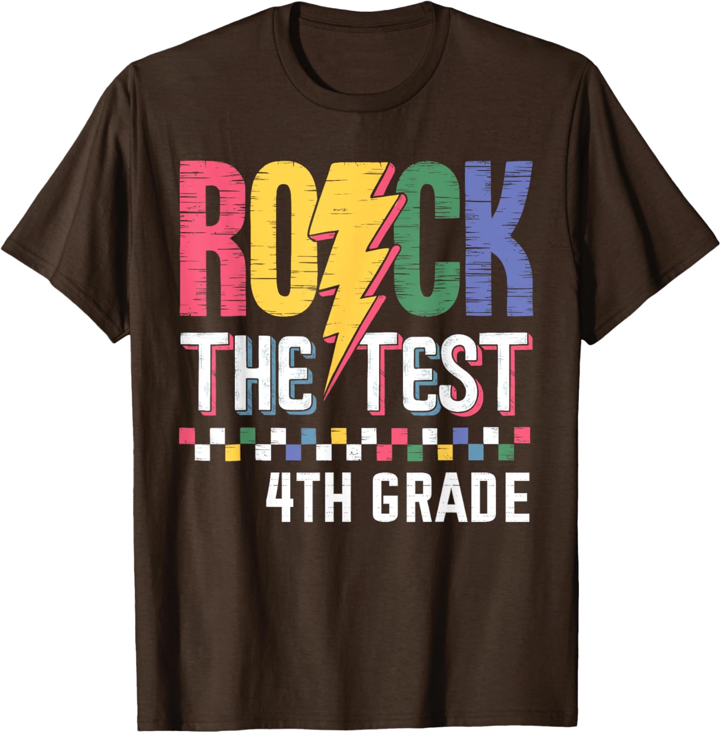 Rock The Test 4th Grade Test Day T-Shirt for Students and Teachers - 12