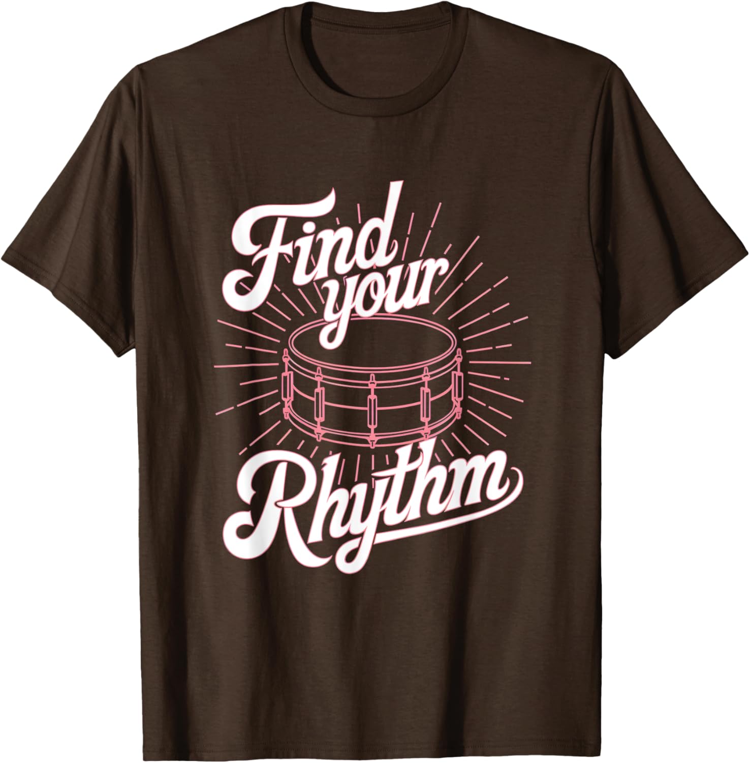 Find Your Rhythm Snare Drum T-Shirt for Musicians and Music Lovers - 4