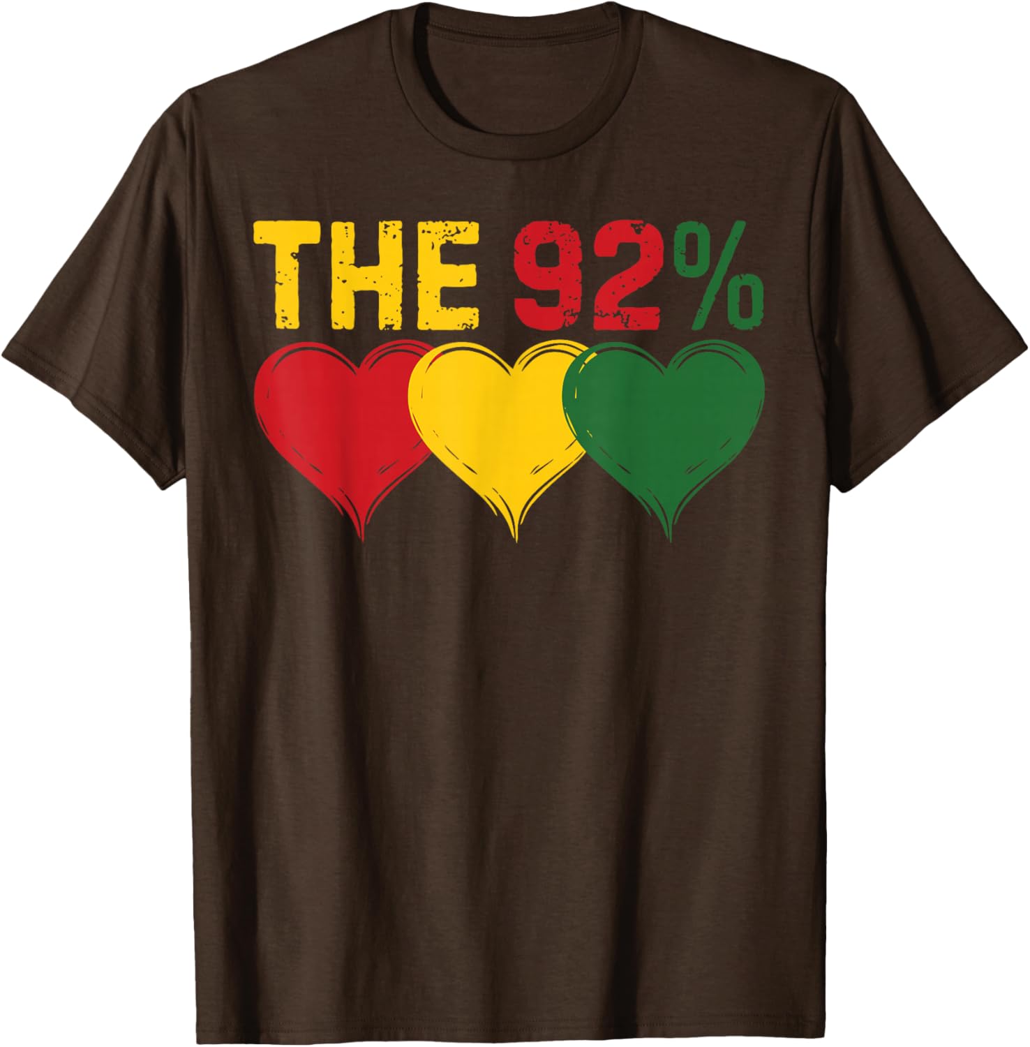 Celebrate Black Women's History Month with the 92% Art Collective Heart T-Shirt - 1