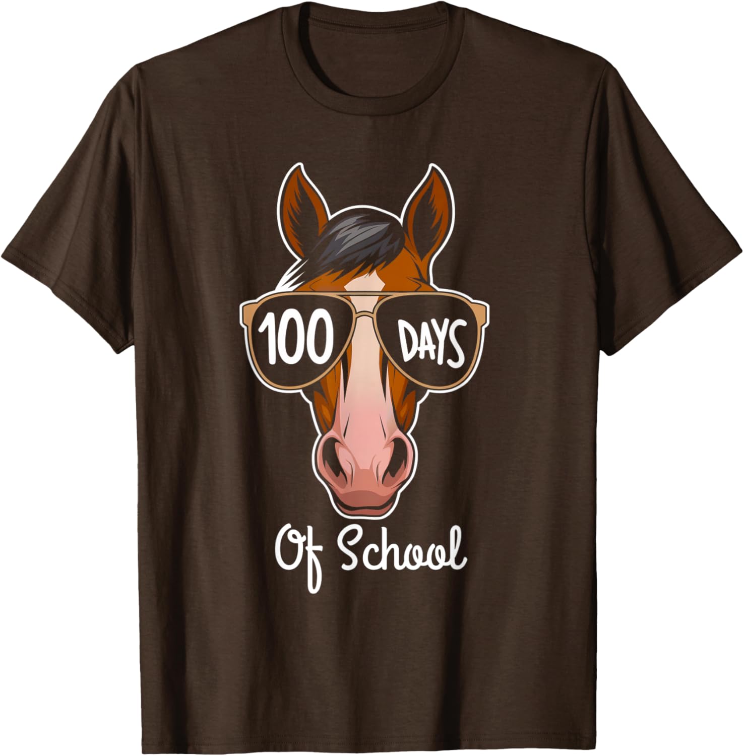 100th Day of School Cool Horse T-Shirt for Kids 100 Days Smarter - 9