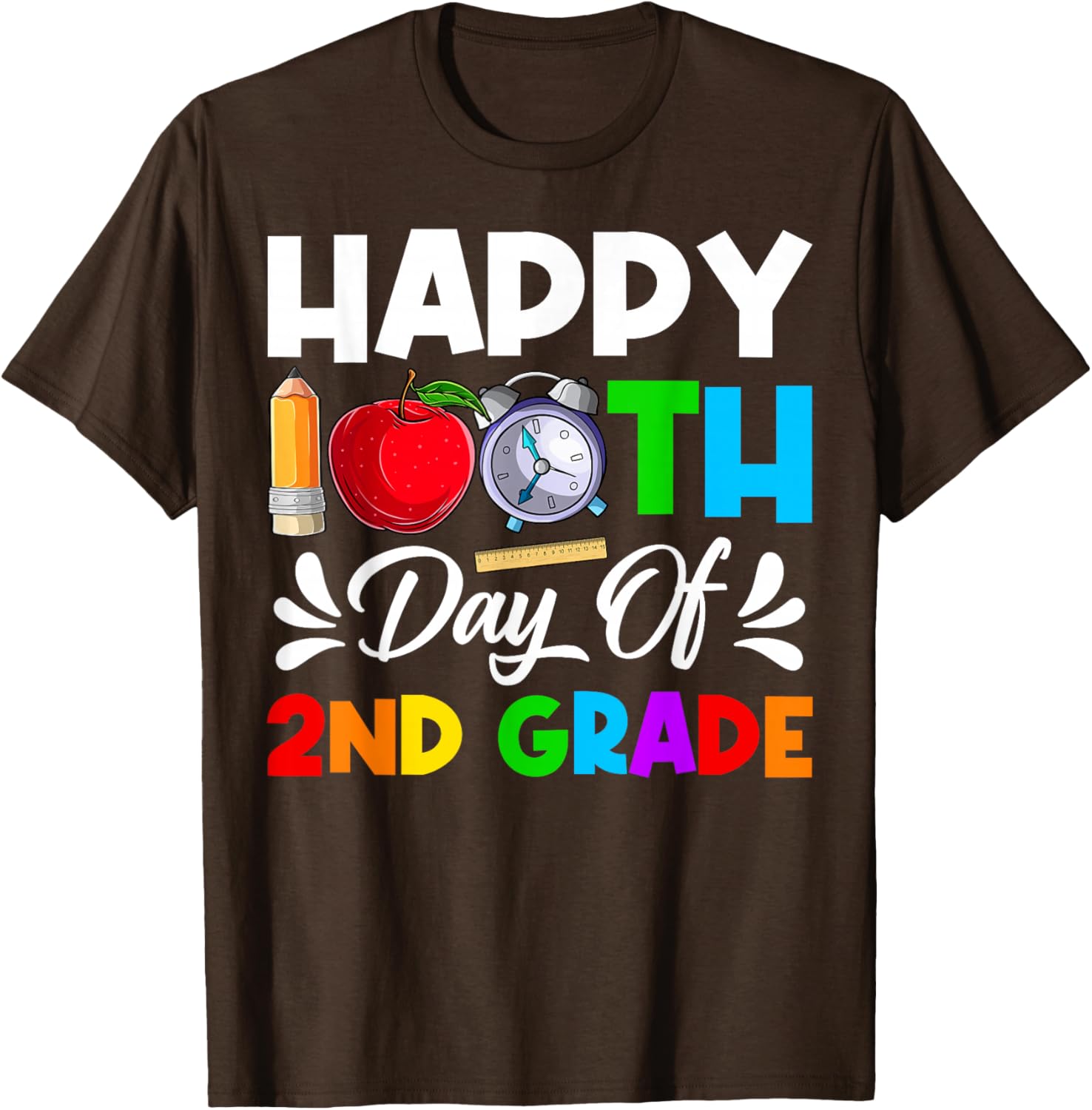 Happy 100th Day 2nd Grade T-Shirt for Boys and Girls, 100 Days Smarter - 12