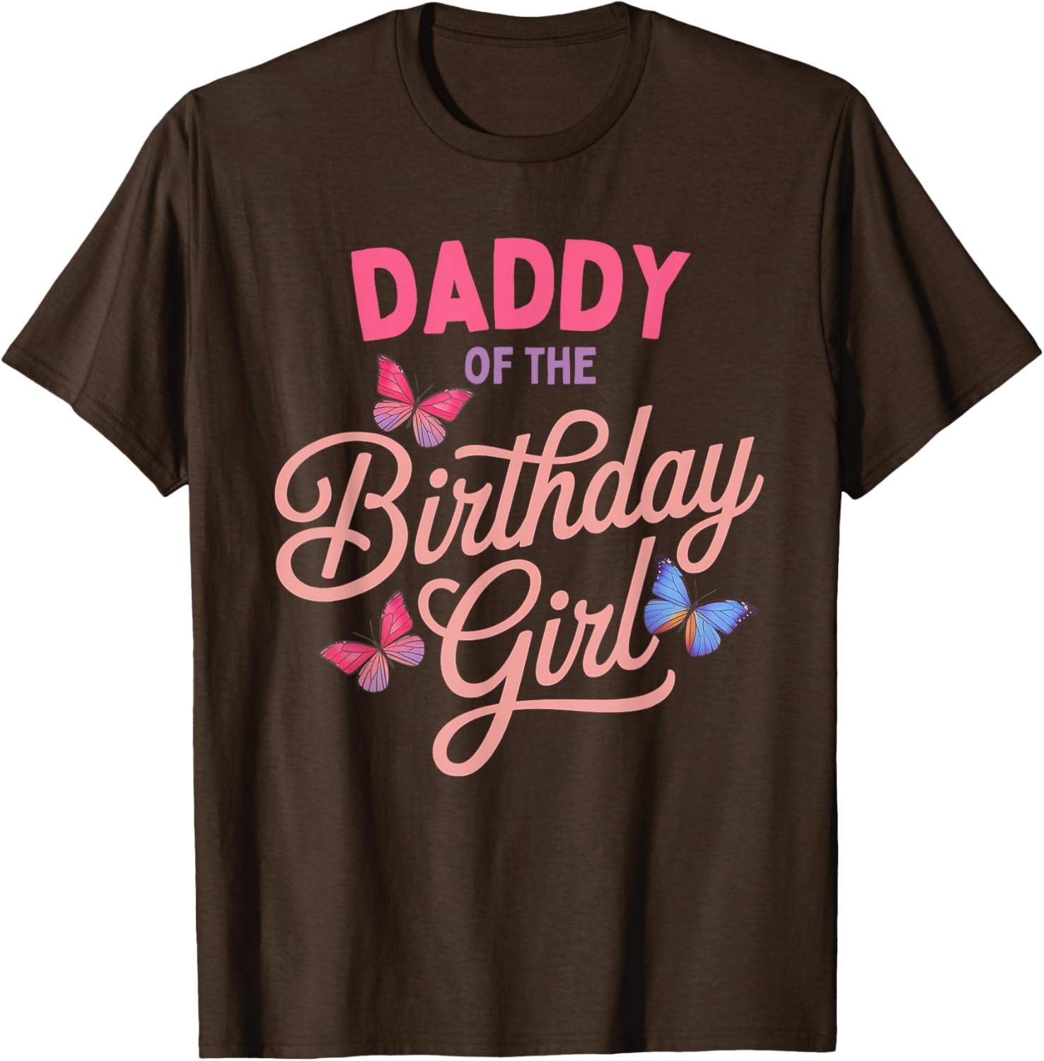 Daddy of the Birthday Girl Butterfly Family Matching T-Shirt - 5
