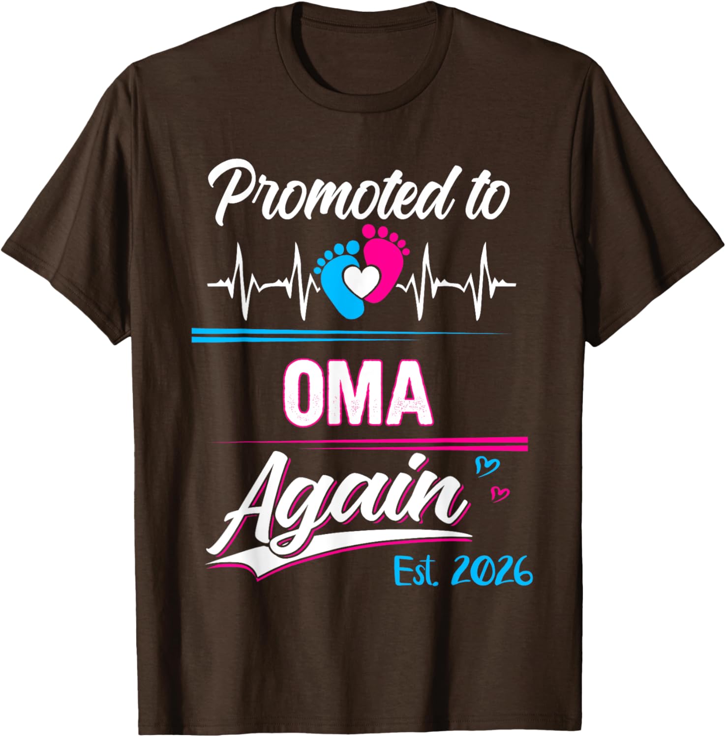 Promoted to Oma Again 2026 Cute Pregnancy Announcement T-Shirt - 7