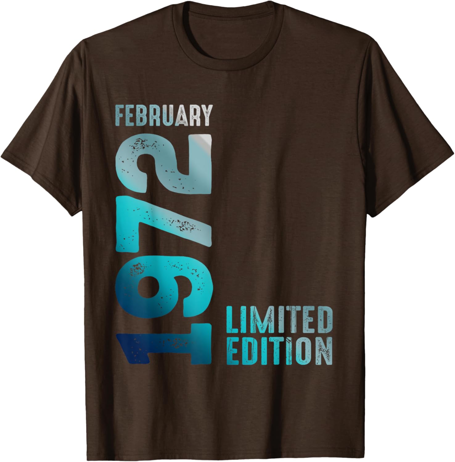 Limited Edition 1972 Birthday T-Shirt for February Birthdays - 4