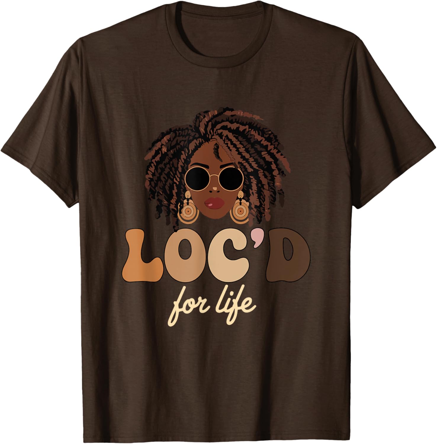 Loc'd For Life Afro Locs Dreadlocks T-Shirt for Melanin Queens - 10