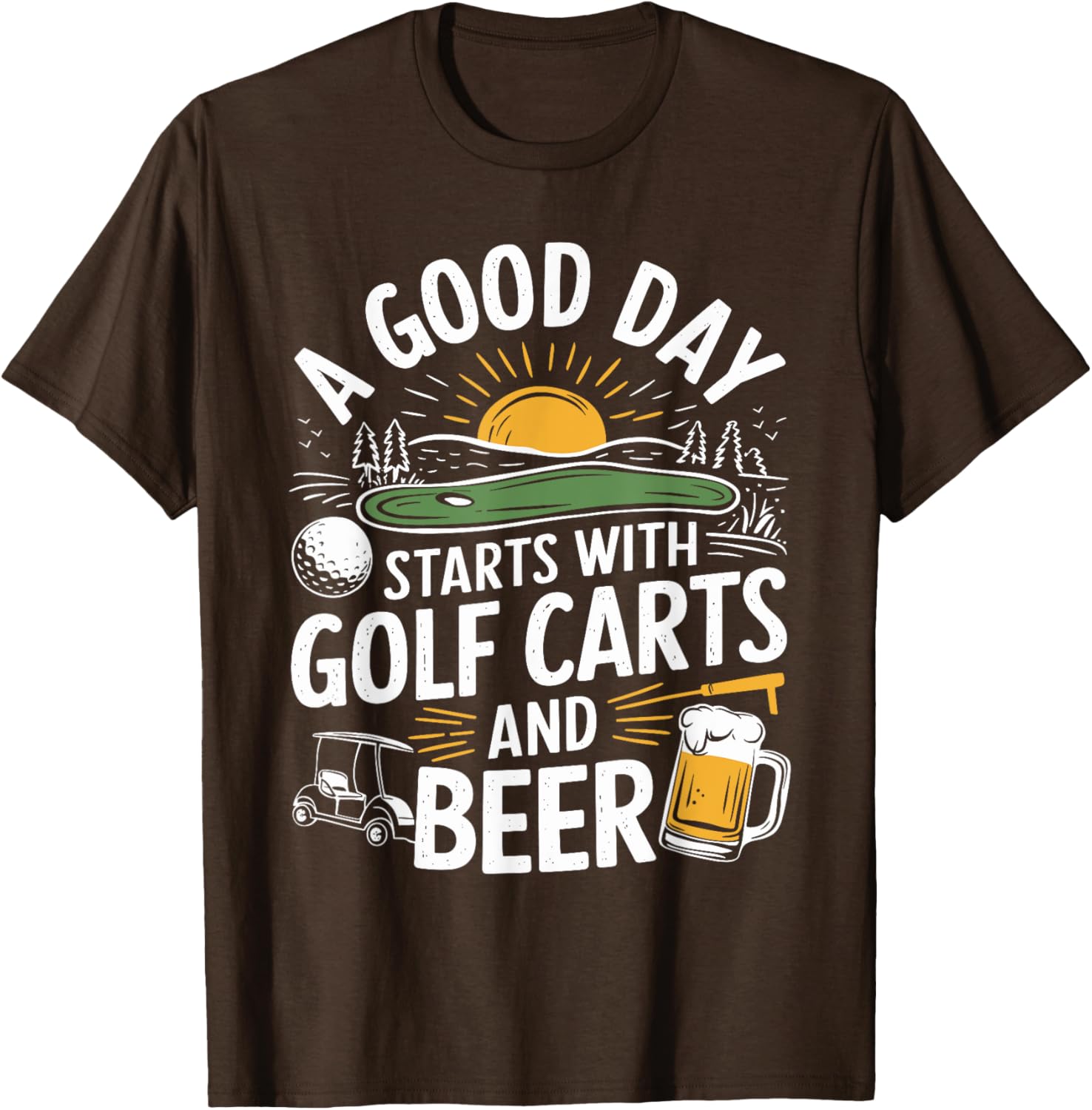 Golf Carts and Beer T-Shirt for Golf Lovers – Perfect Gift for Golfers - 6