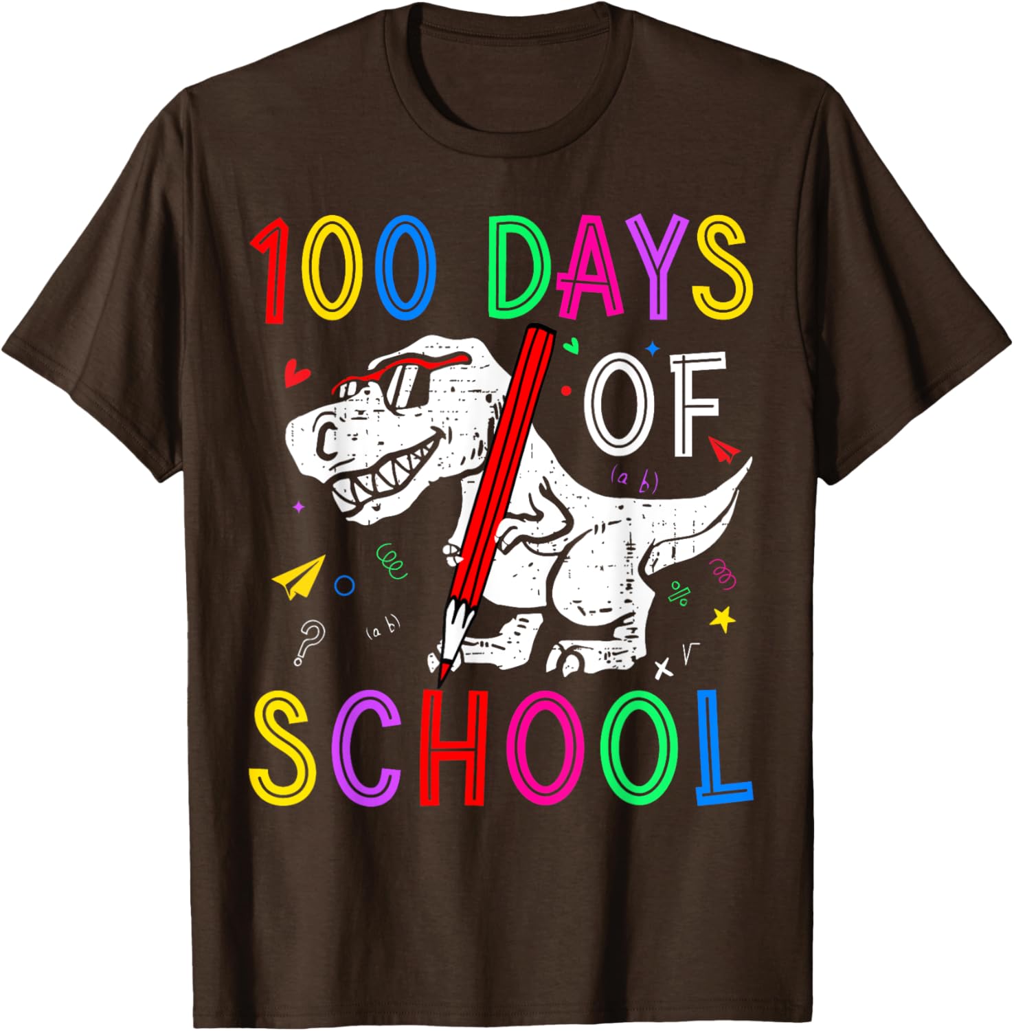 100 Days of School Dino T-Rex Kids T-Shirt for Teachers and Students - 11
