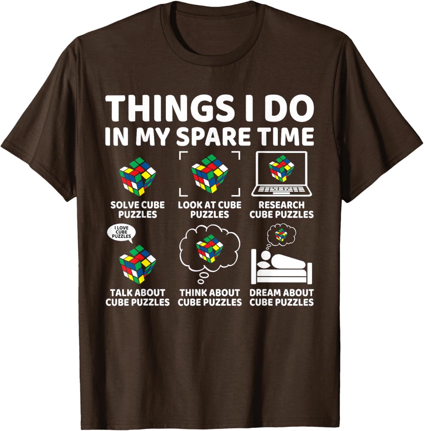 Funny Cube Puzzle Speed Cubing T-Shirt for Puzzle Lovers and Fans - 27