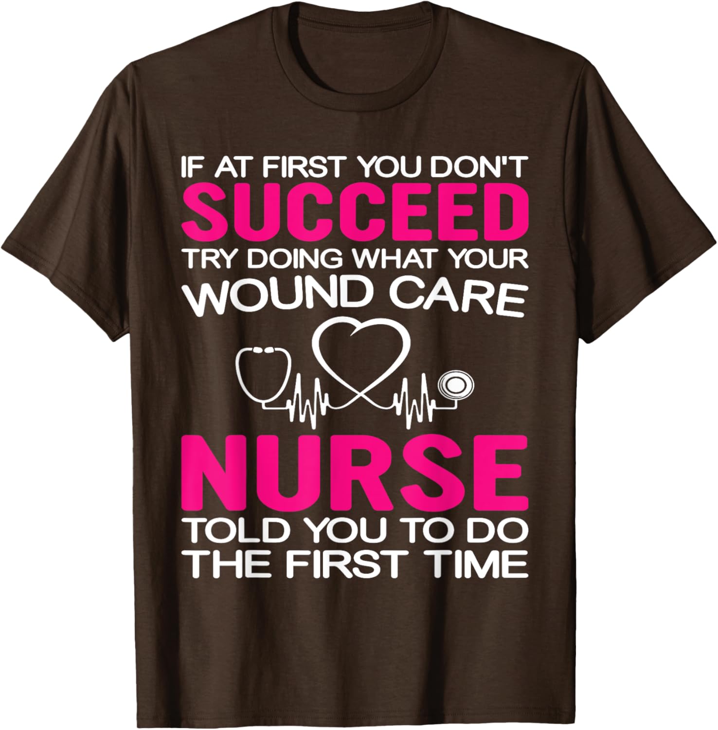 Inspirational Wound Care T-Shirt: If At First You Don't Succeed - 13