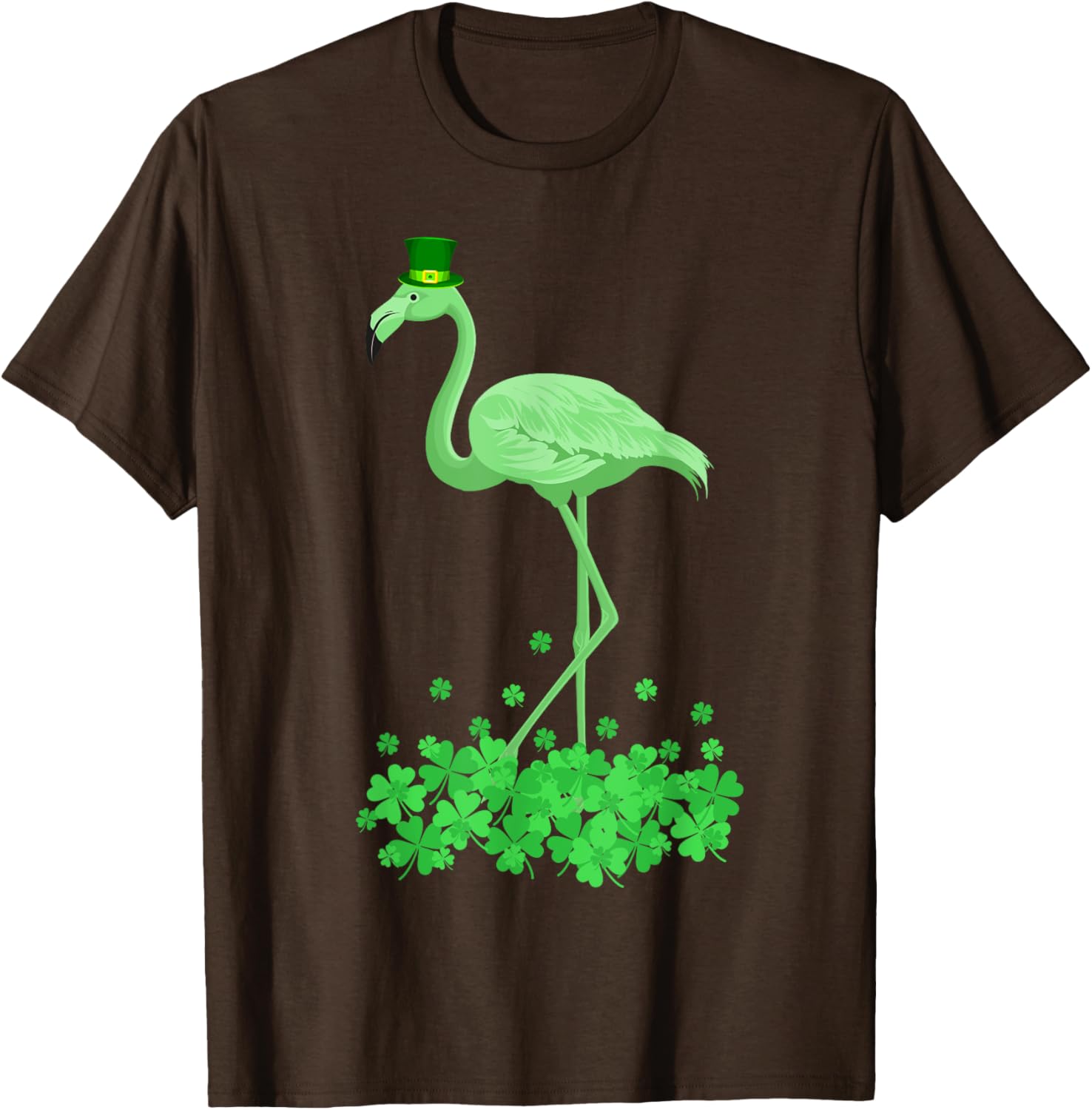 Lucky Leprechaun Flamingo T-Shirt for St Patrick's Day Fun - 1